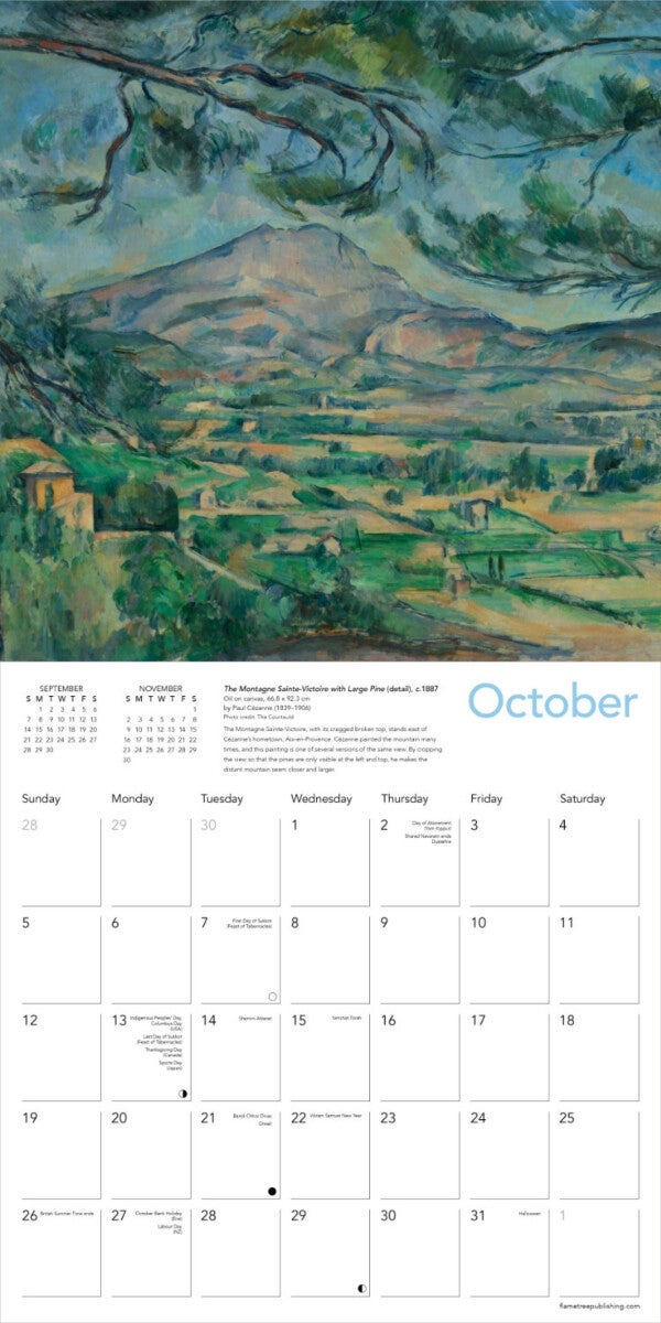 Kalender 2025 UK Impressionism 30x30cm
