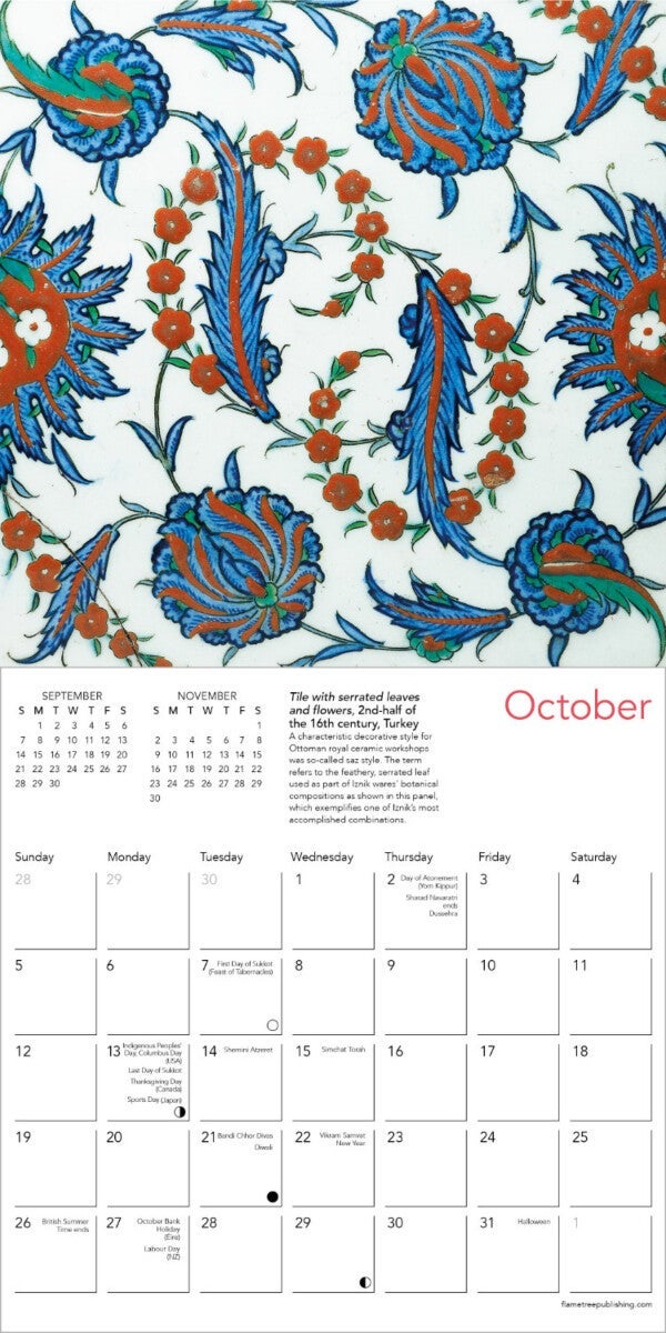 Kalender 2025 Ottoman Tiles 18x18cm