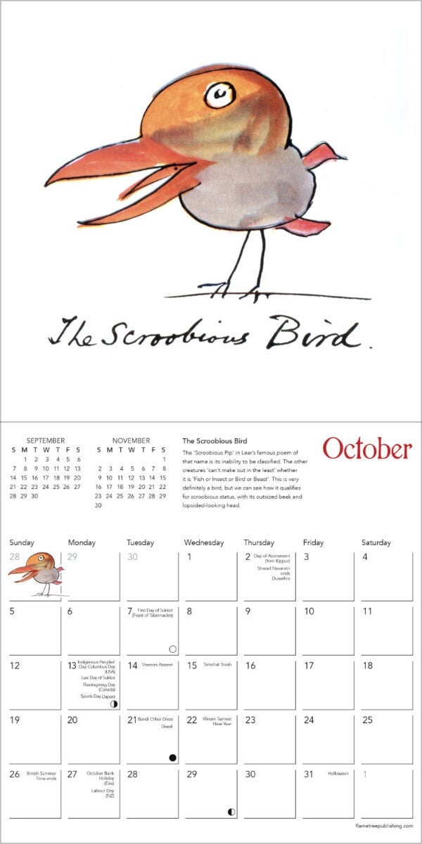 Kalender 2025 Nonsense Birds 18x18cm