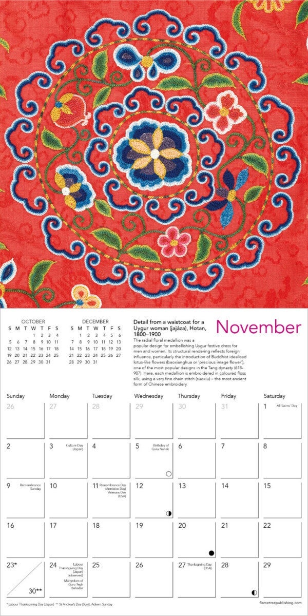 Kalender 2025 Chinese Textiles 18x18cm