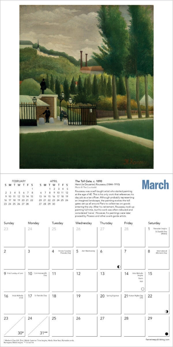 Kalender 2025 Post-Impressionism 18x18cm