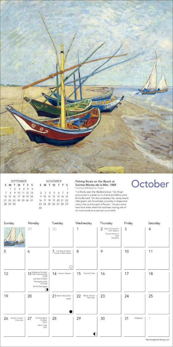 Kalender 2025 Van Gogh 18x18cm