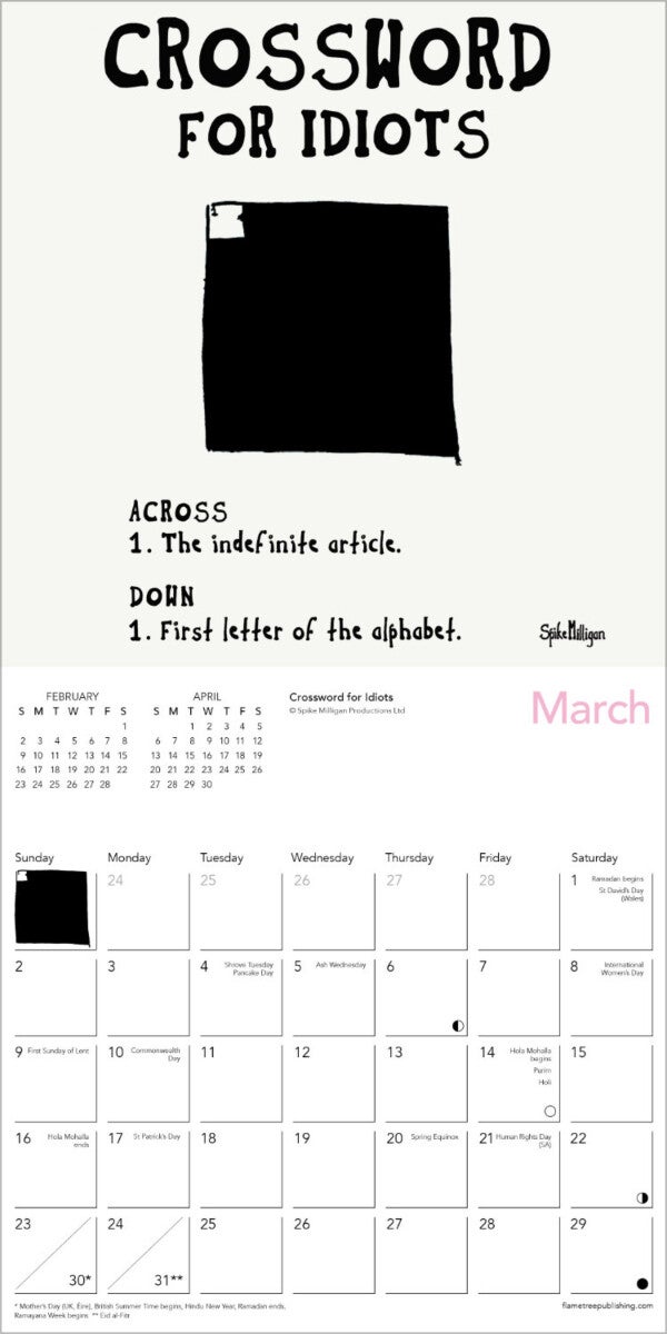 Kalender 2025 Spike Milligan 18x18cm