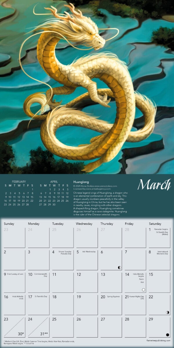 Kalender 2025 Dragon Legends 18x18cm