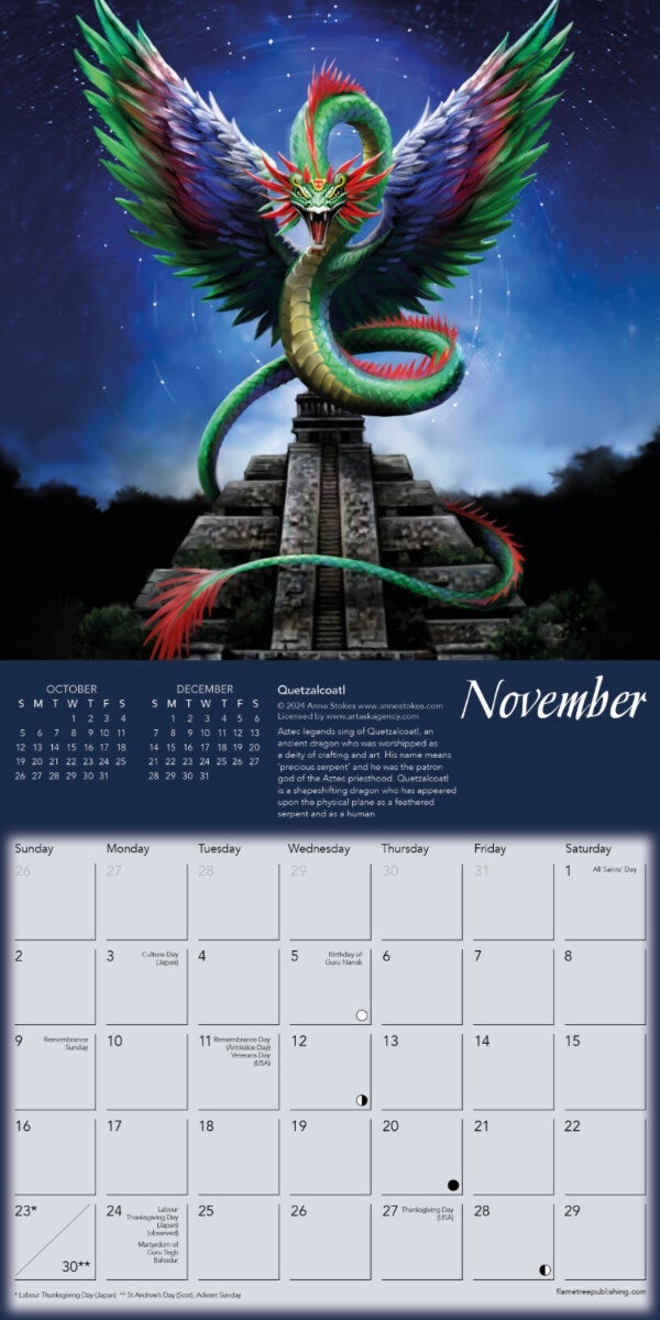 Kalender 2025 Dragon Legends 18x18cm