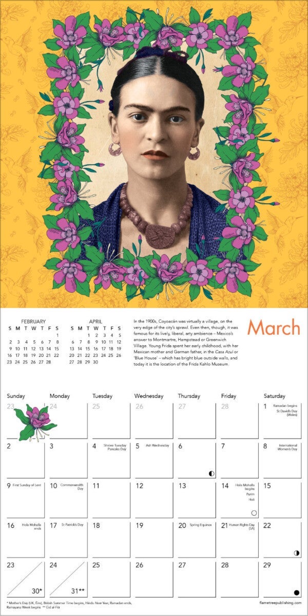 Kalender 2025 Frida Kahlo 18x18cm