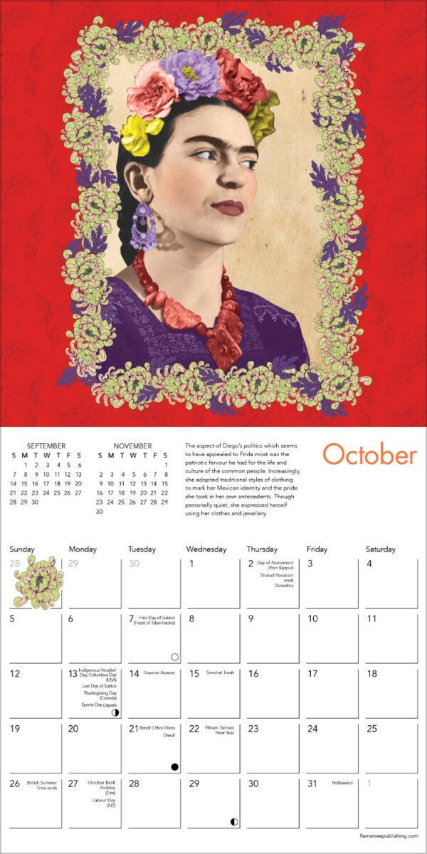 Kalender 2025 Frida Kahlo 18x18cm