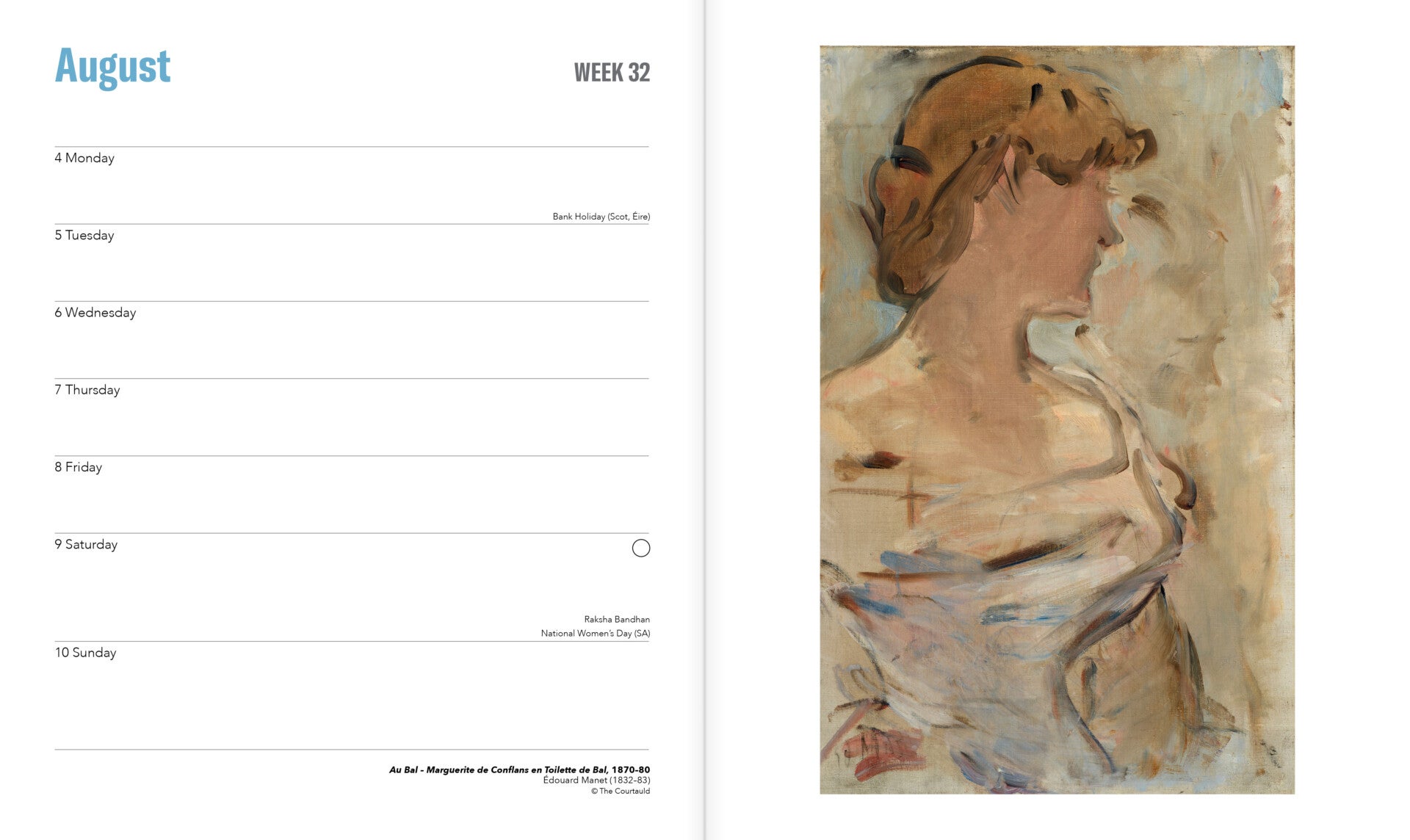 Bordkalender 2025 The Courtauld 193x230mm