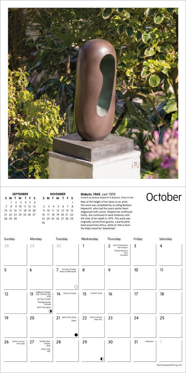 Kalender 2025 Sculpture Garden 18x18cm