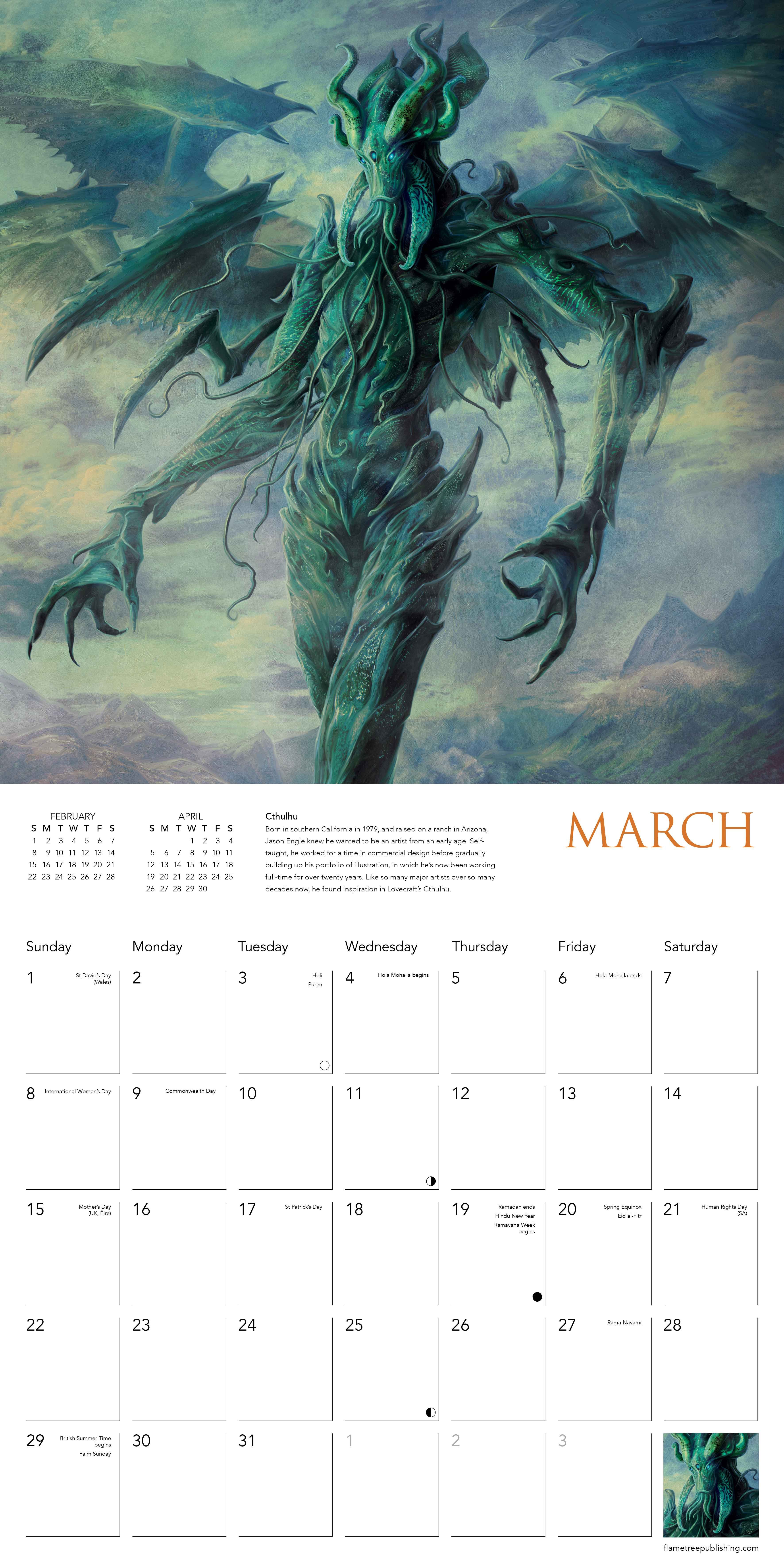 Kalender 2026 30x30 Lovecraft