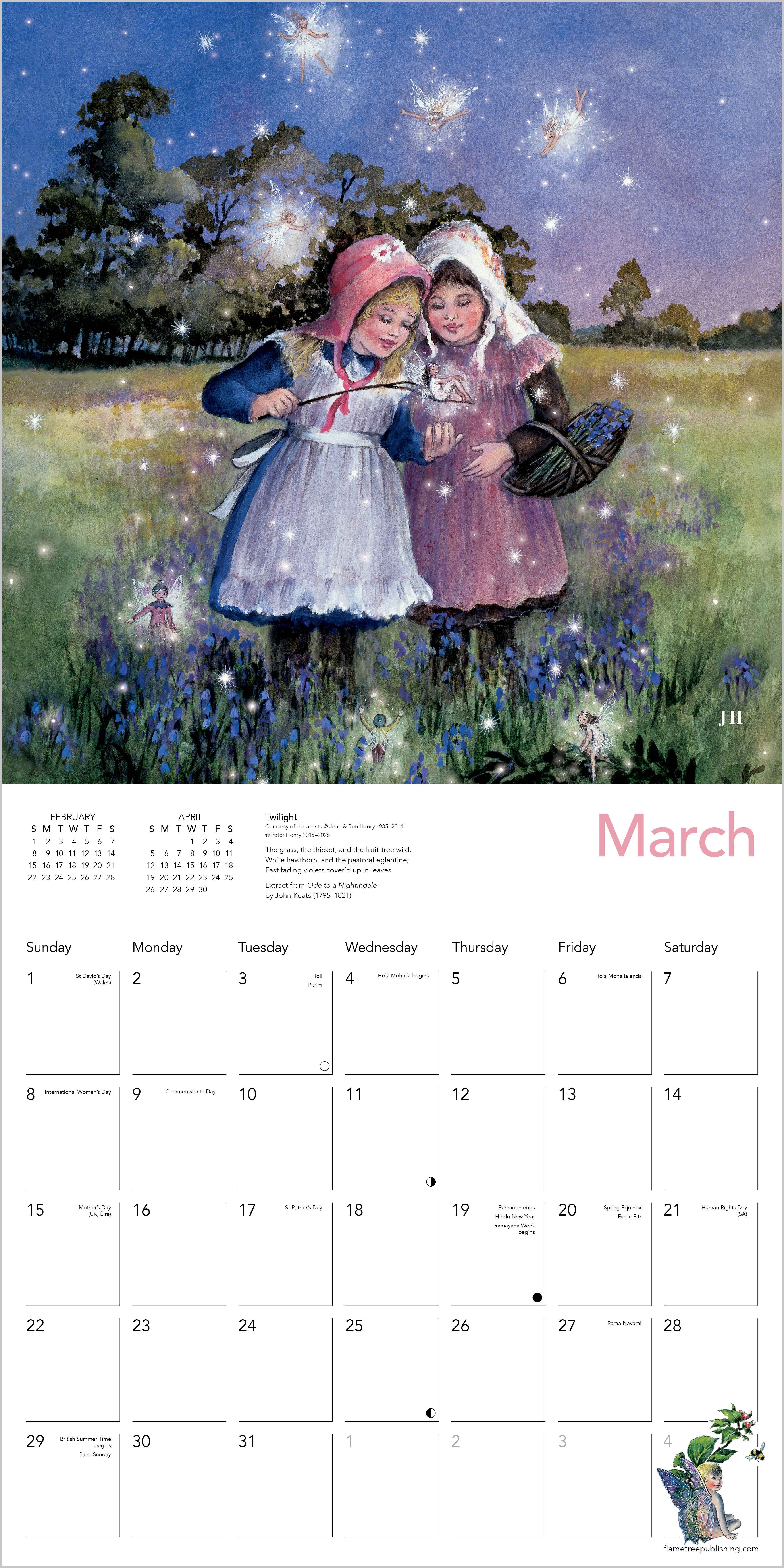 Kalender 2026 30x30 Fairyland