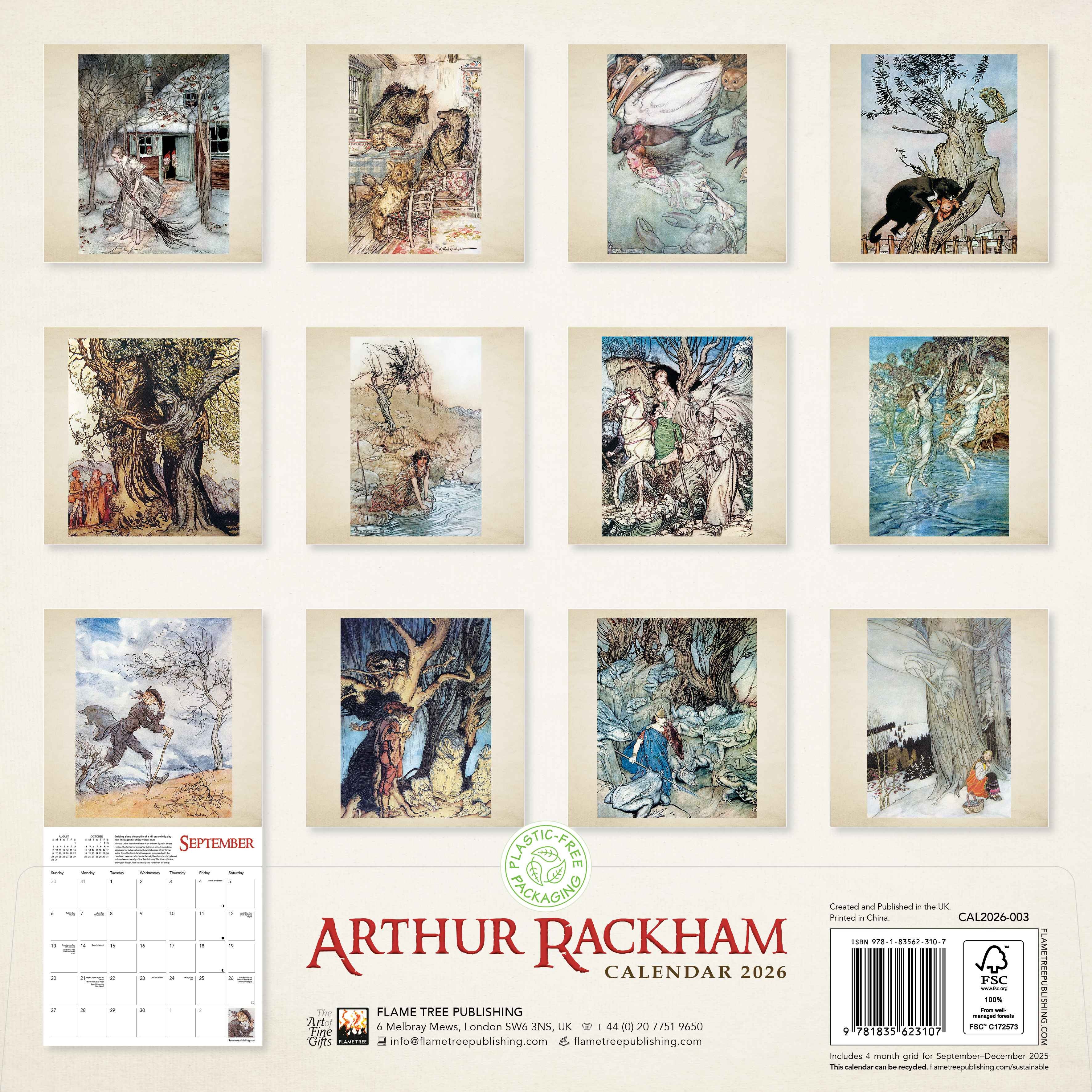 Kalender 2026 30x30 Arthur Rackham