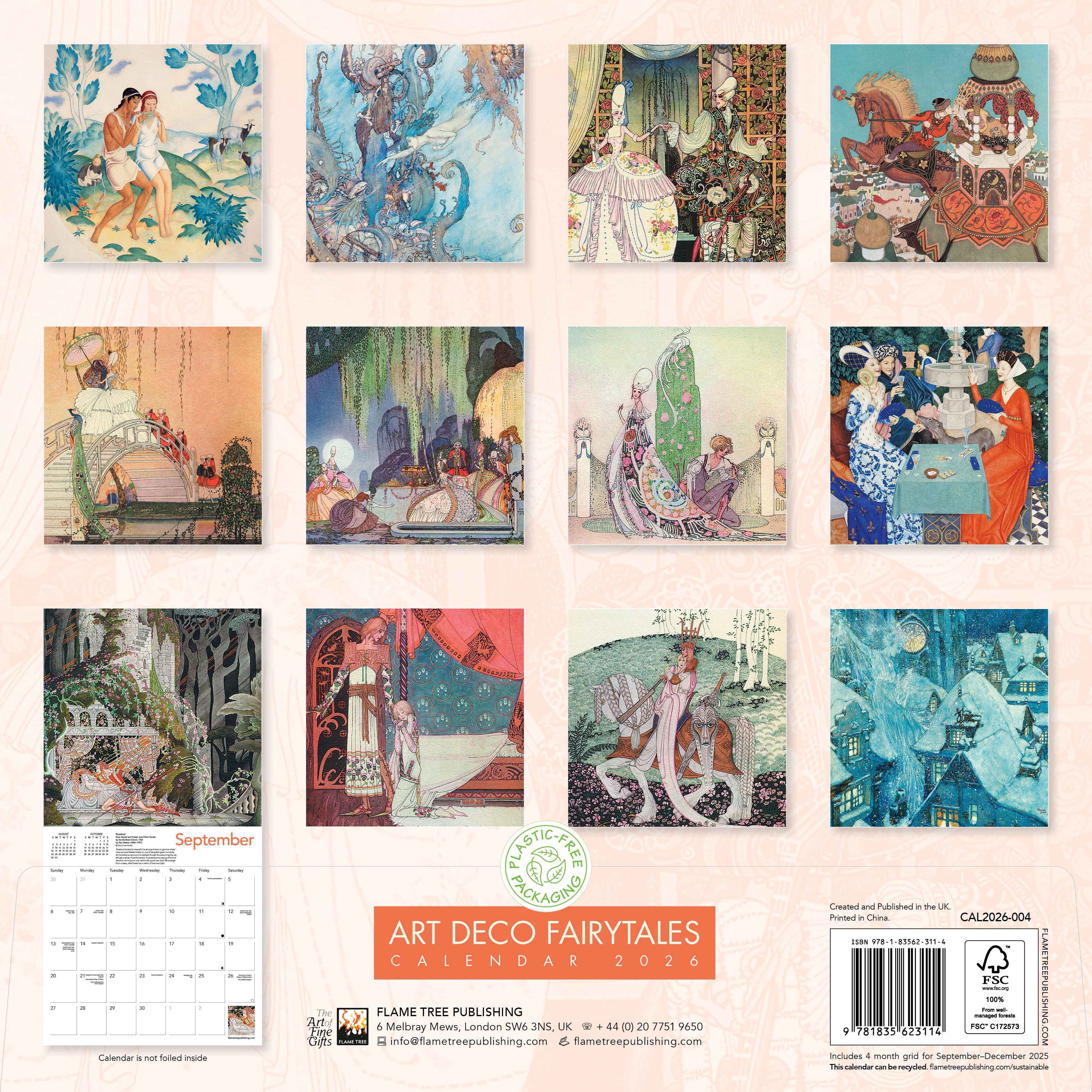 Kalender 2026 30x30 Art Deco Fairytales