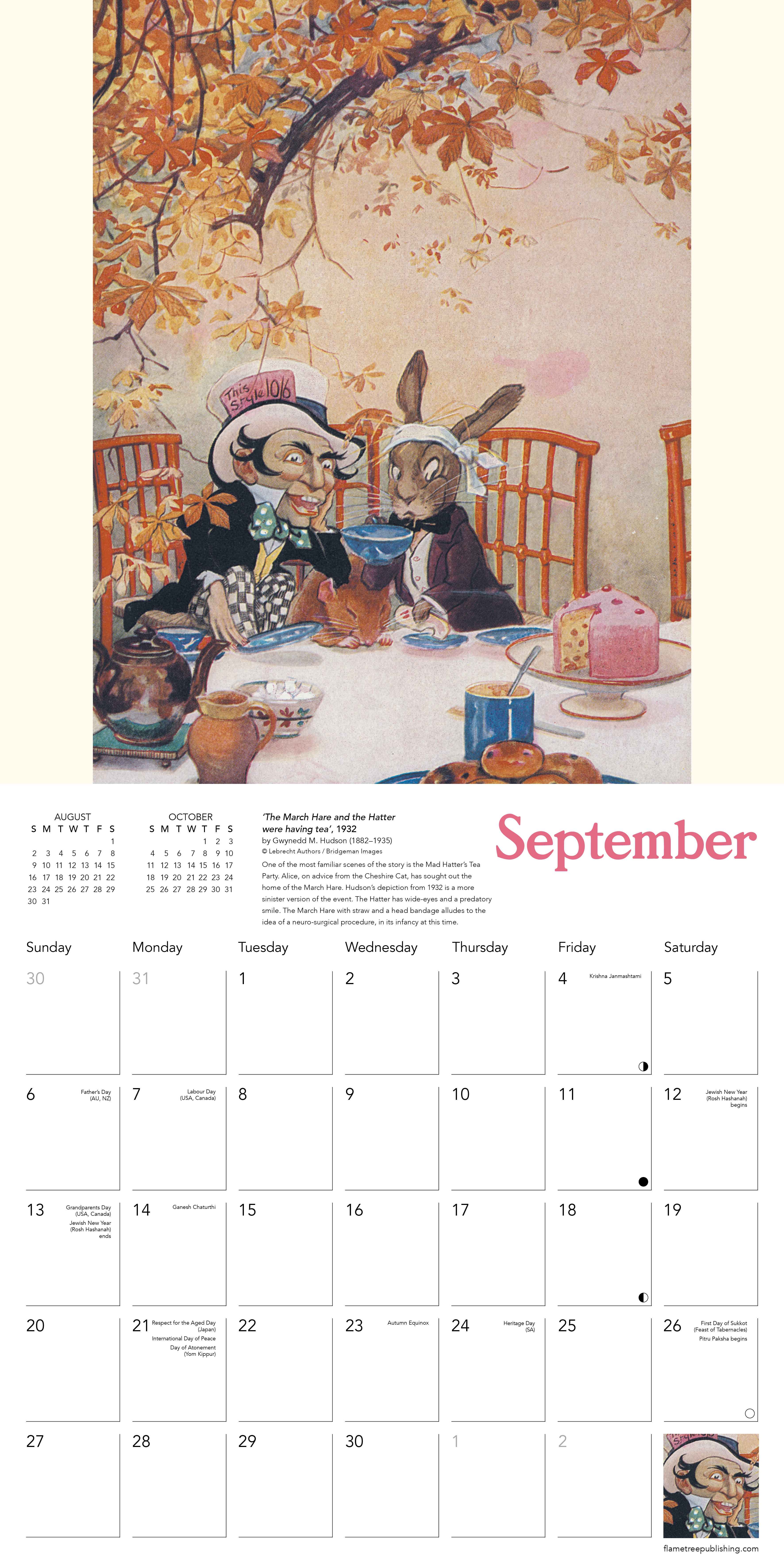 Kalender 2026 30x30 Alice In Wonderland
