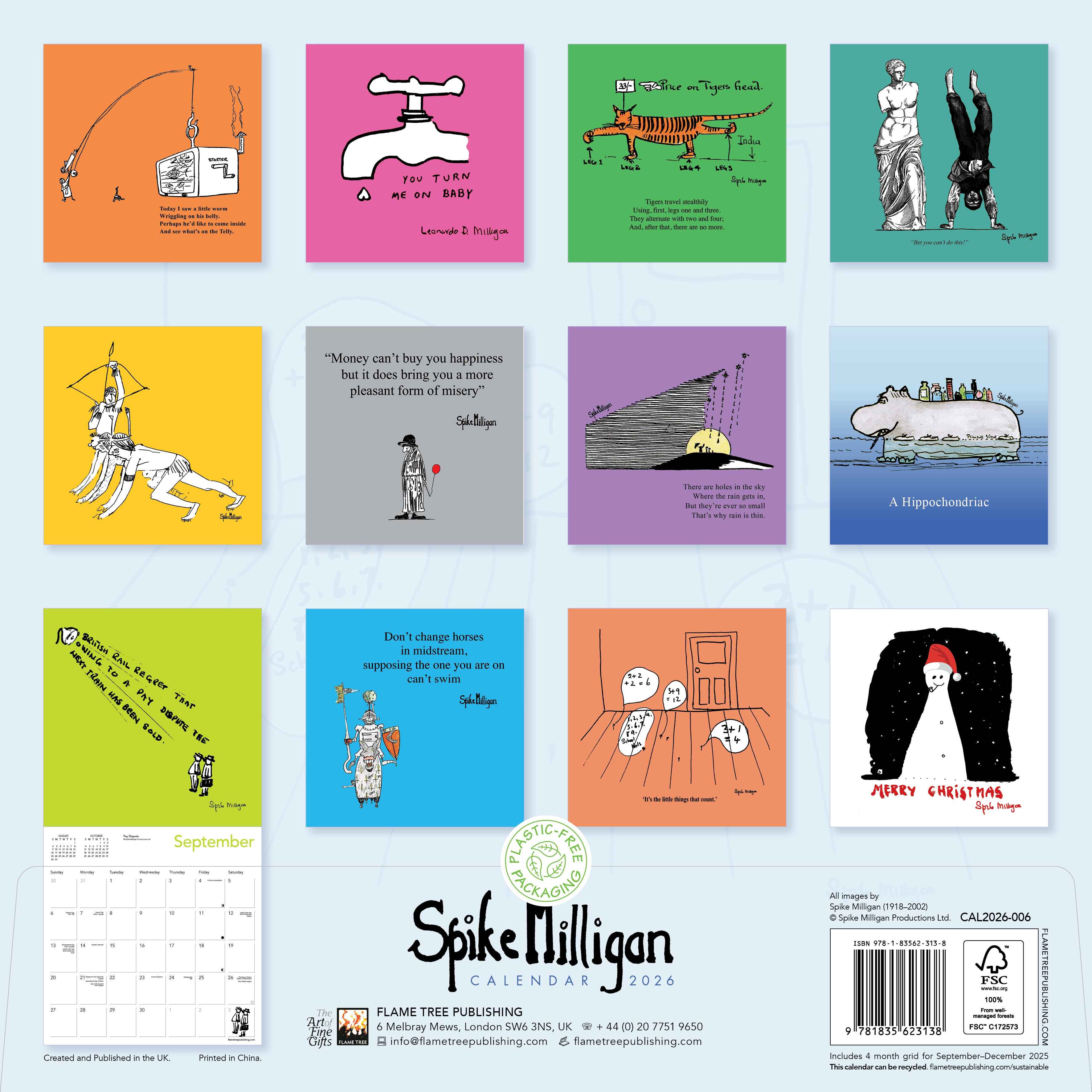 Kalender 2026 30x30 Spike Milligan