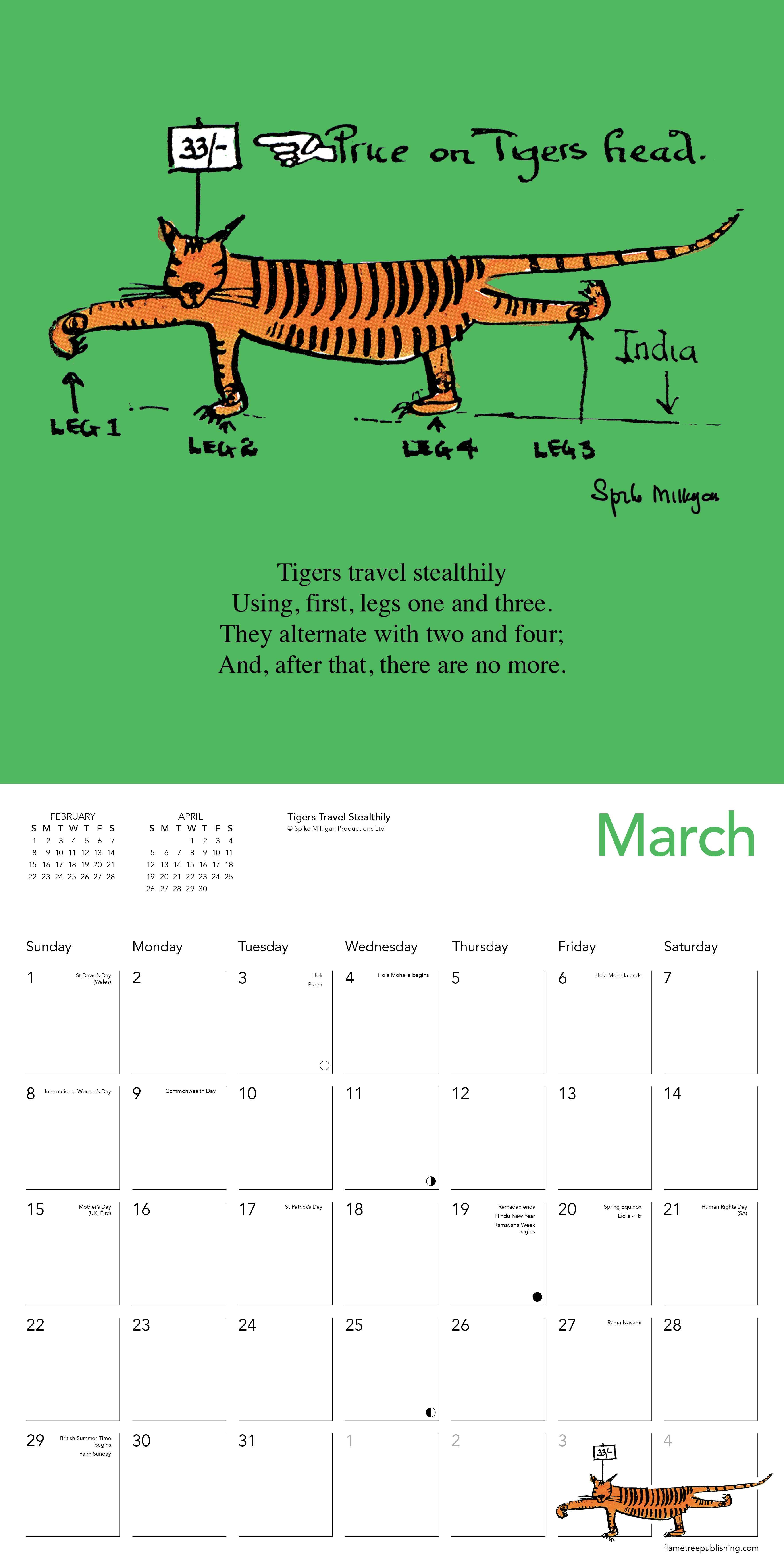 Kalender 2026 30x30 Spike Milligan