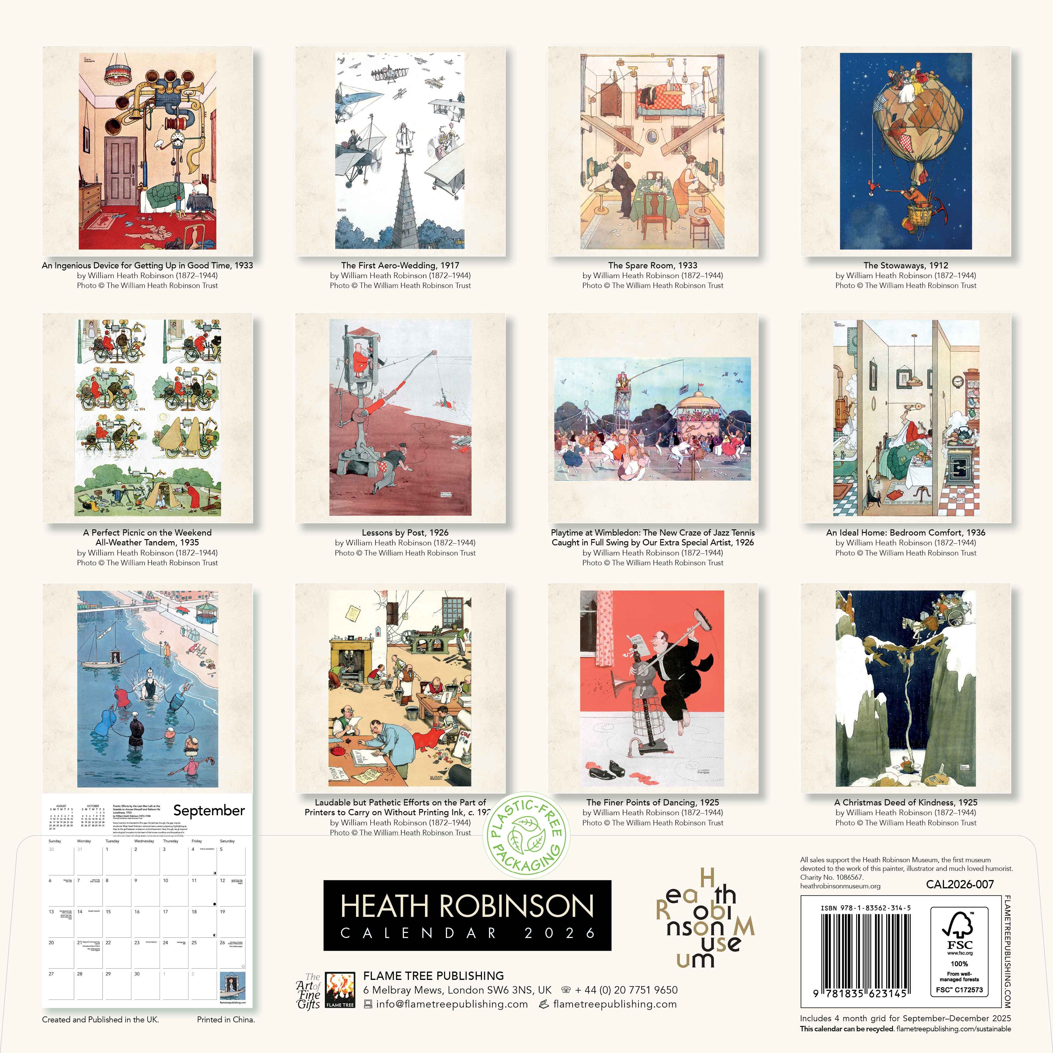 Kalender 2026 30x30 Heath Robinson