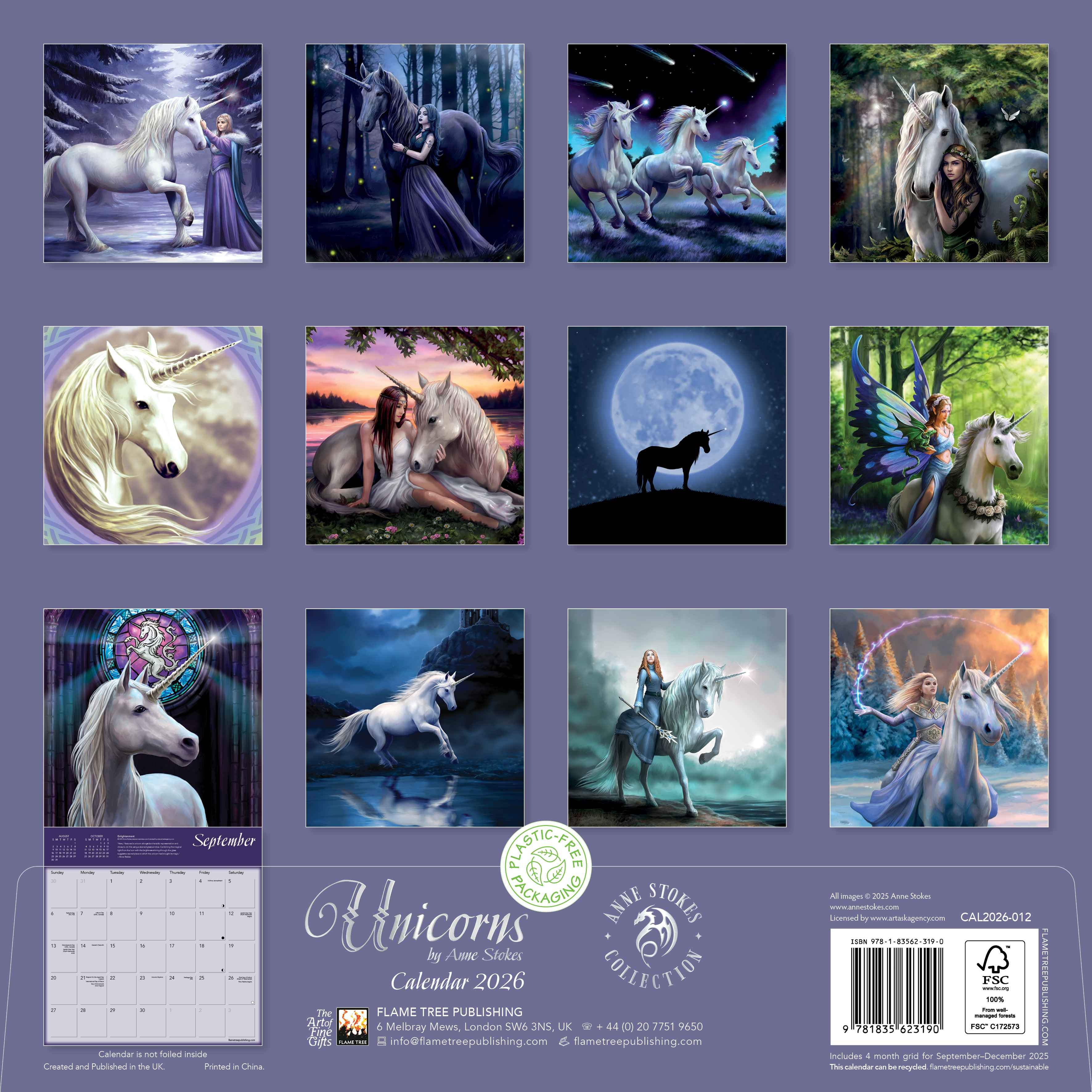 Kalender 2026 30x30 Unicorns