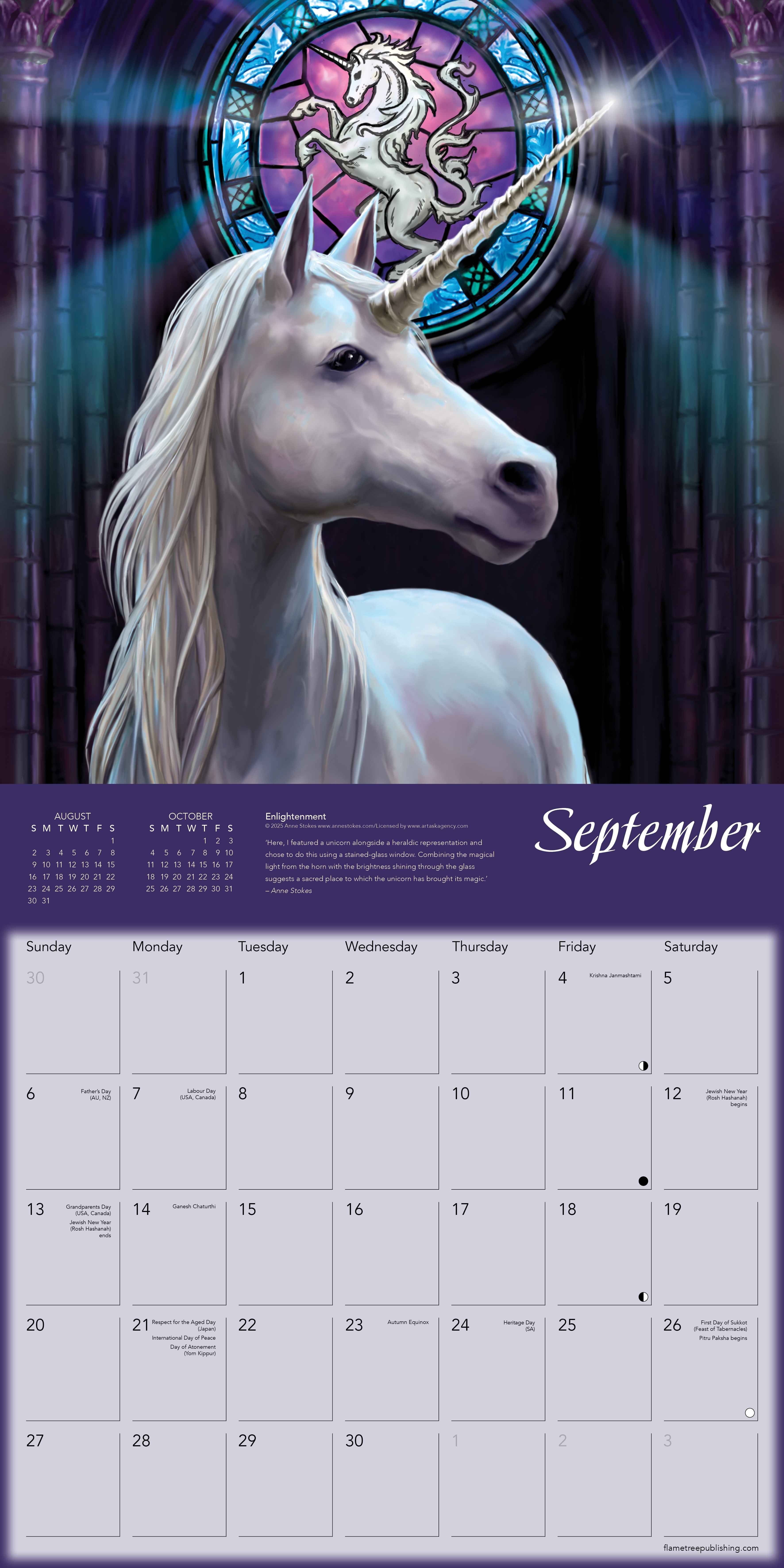 Kalender 2026 30x30 Unicorns