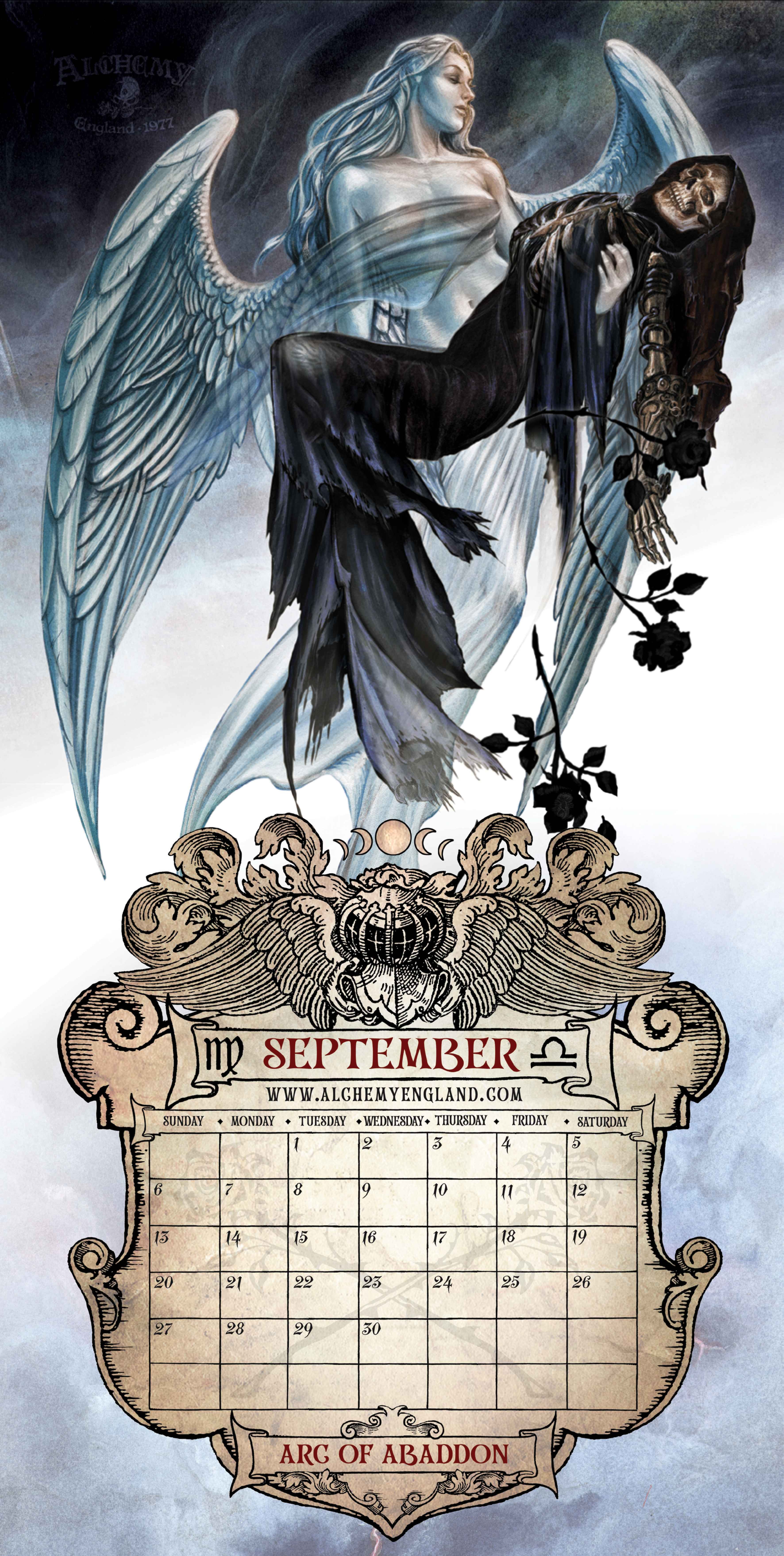 Kalender 2026 30x30 Alchemy Black Rose