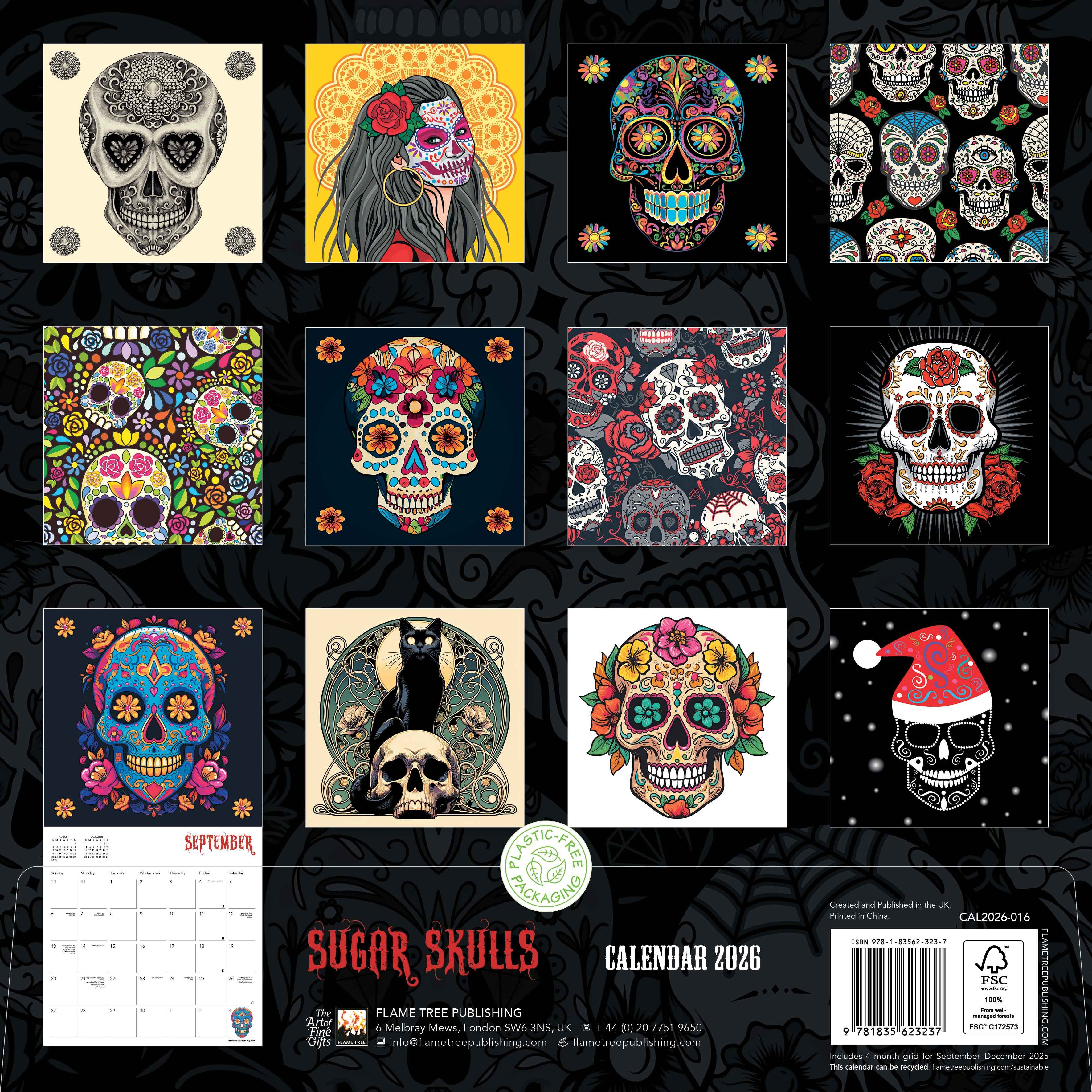 Kalender 2026 30x30 Sugar Skulls