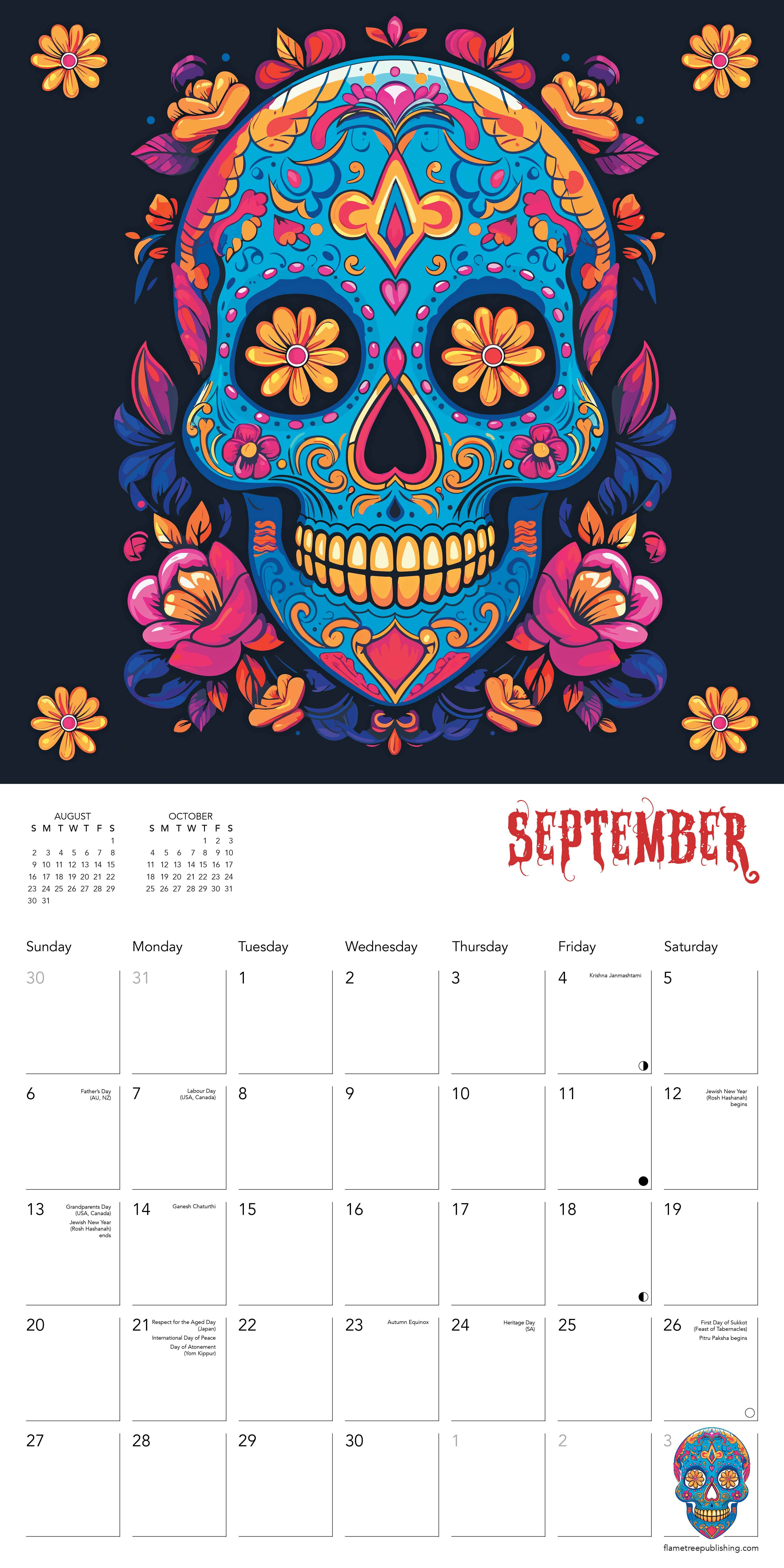 Kalender 2026 30x30 Sugar Skulls