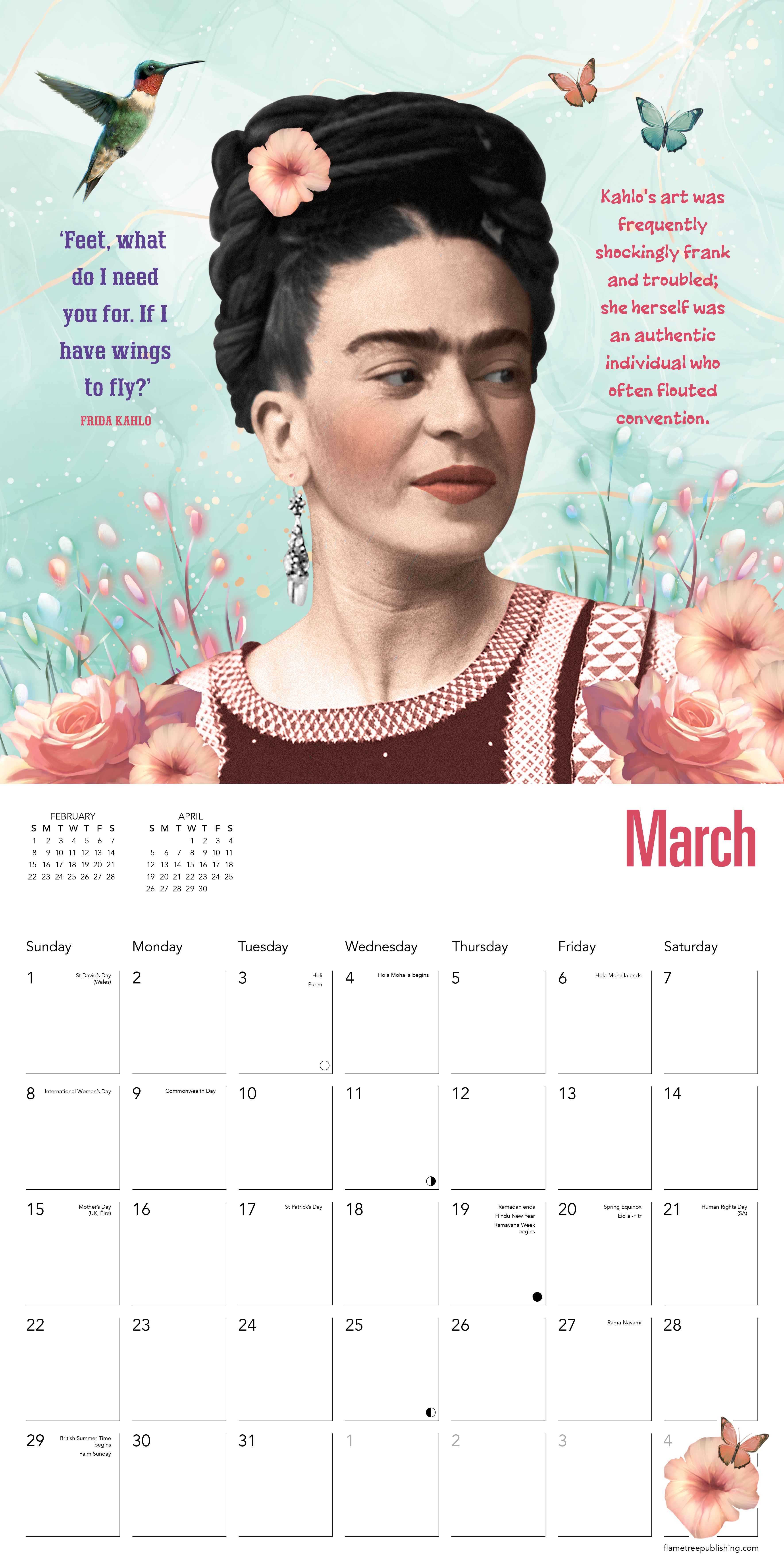 Kalender 2026 30x30 Frida Kahlo