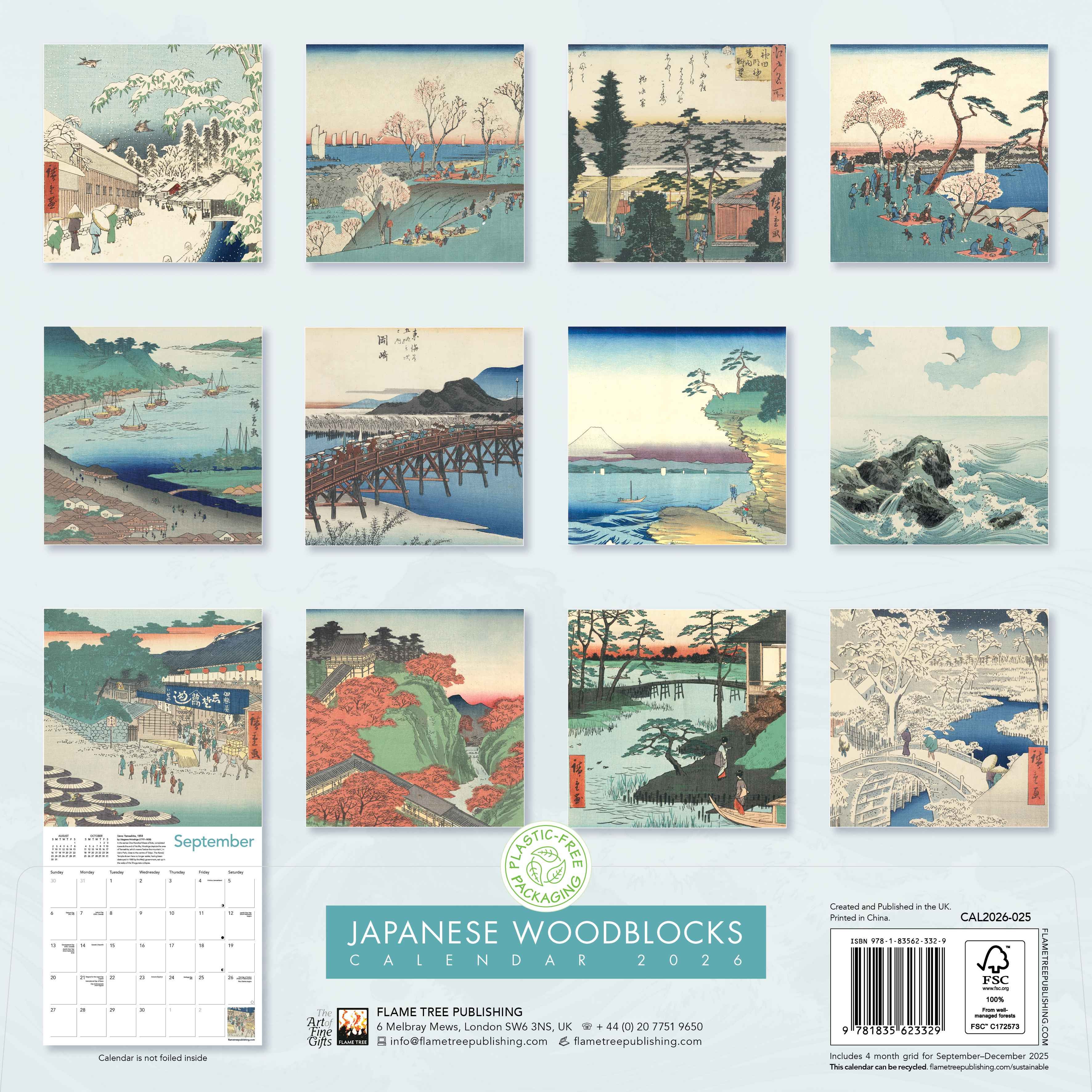 Kalender 2026 30x30 Japanese Woodblocks
