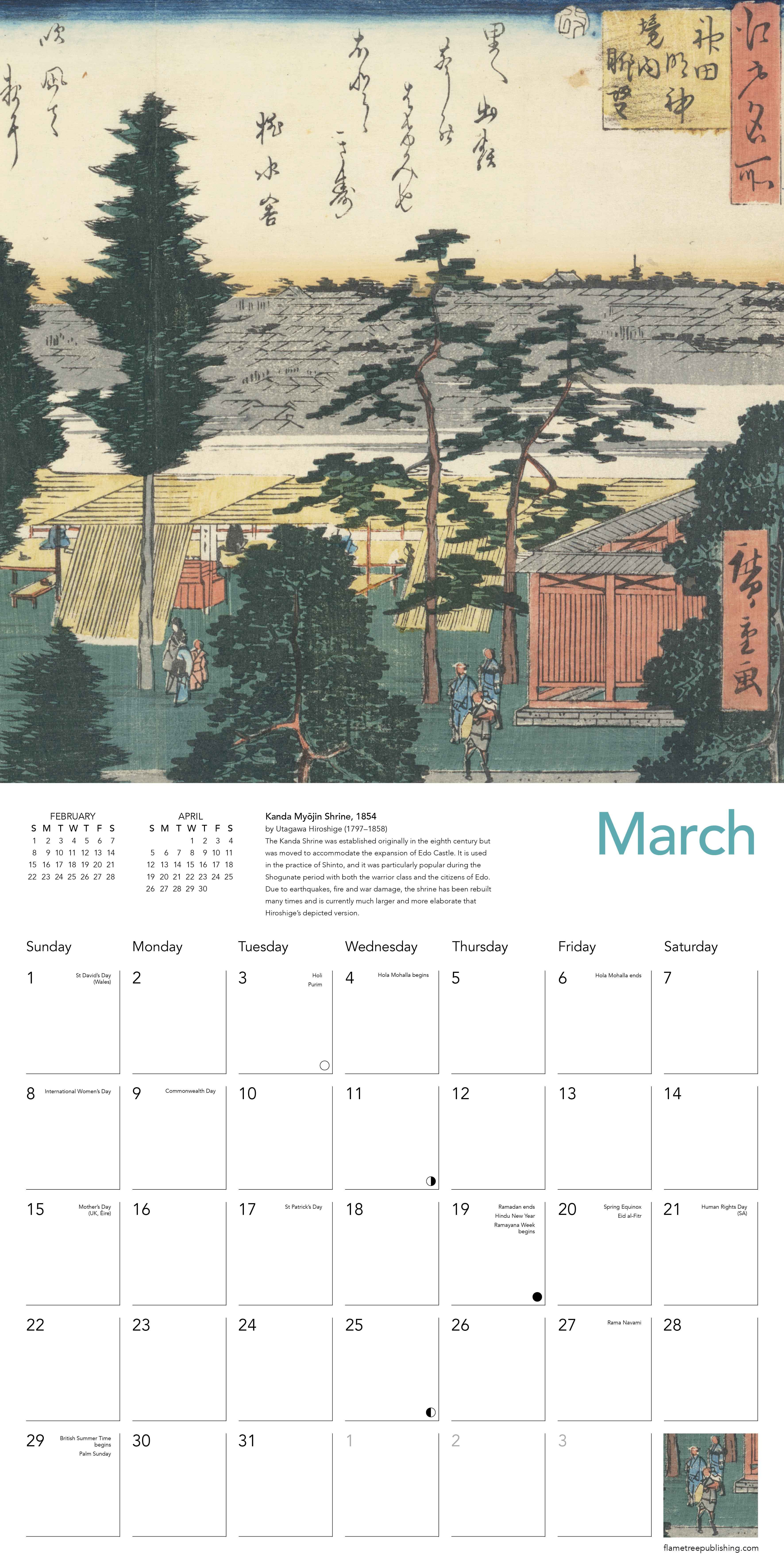 Kalender 2026 30x30 Japanese Woodblocks