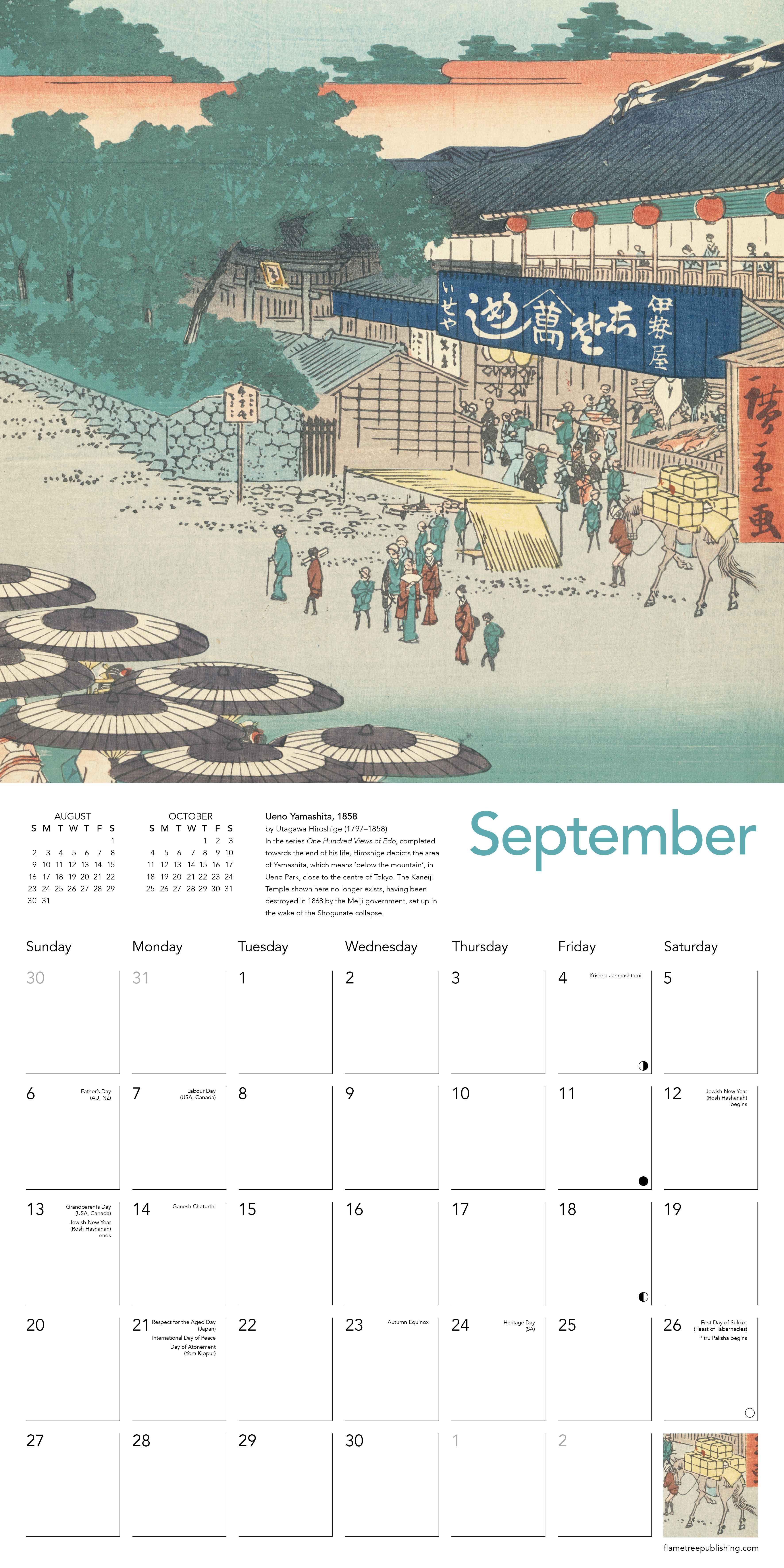 Kalender 2026 30x30 Japanese Woodblocks