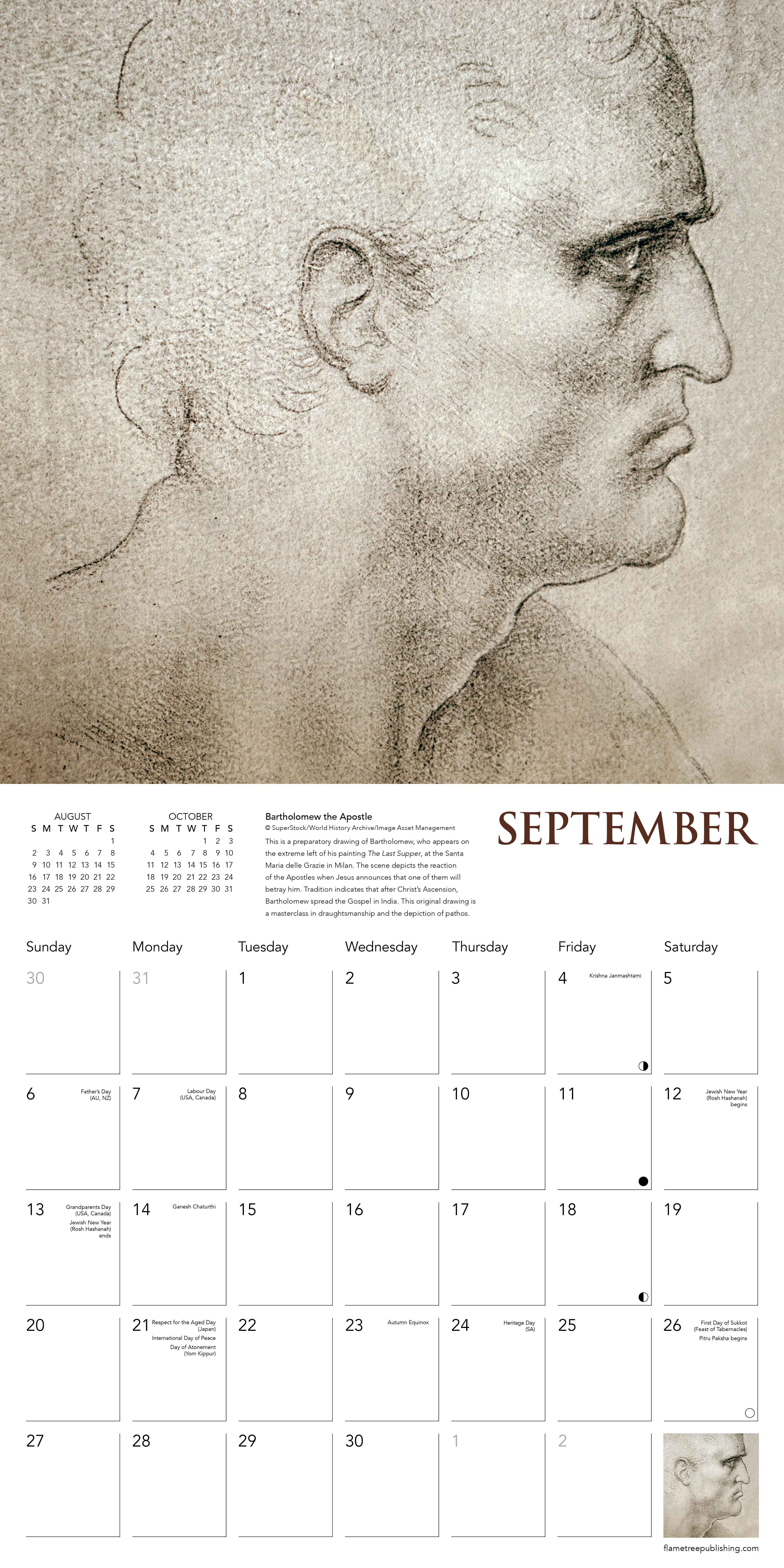 Kalender 2026 30x30 Leonardo da Vinci