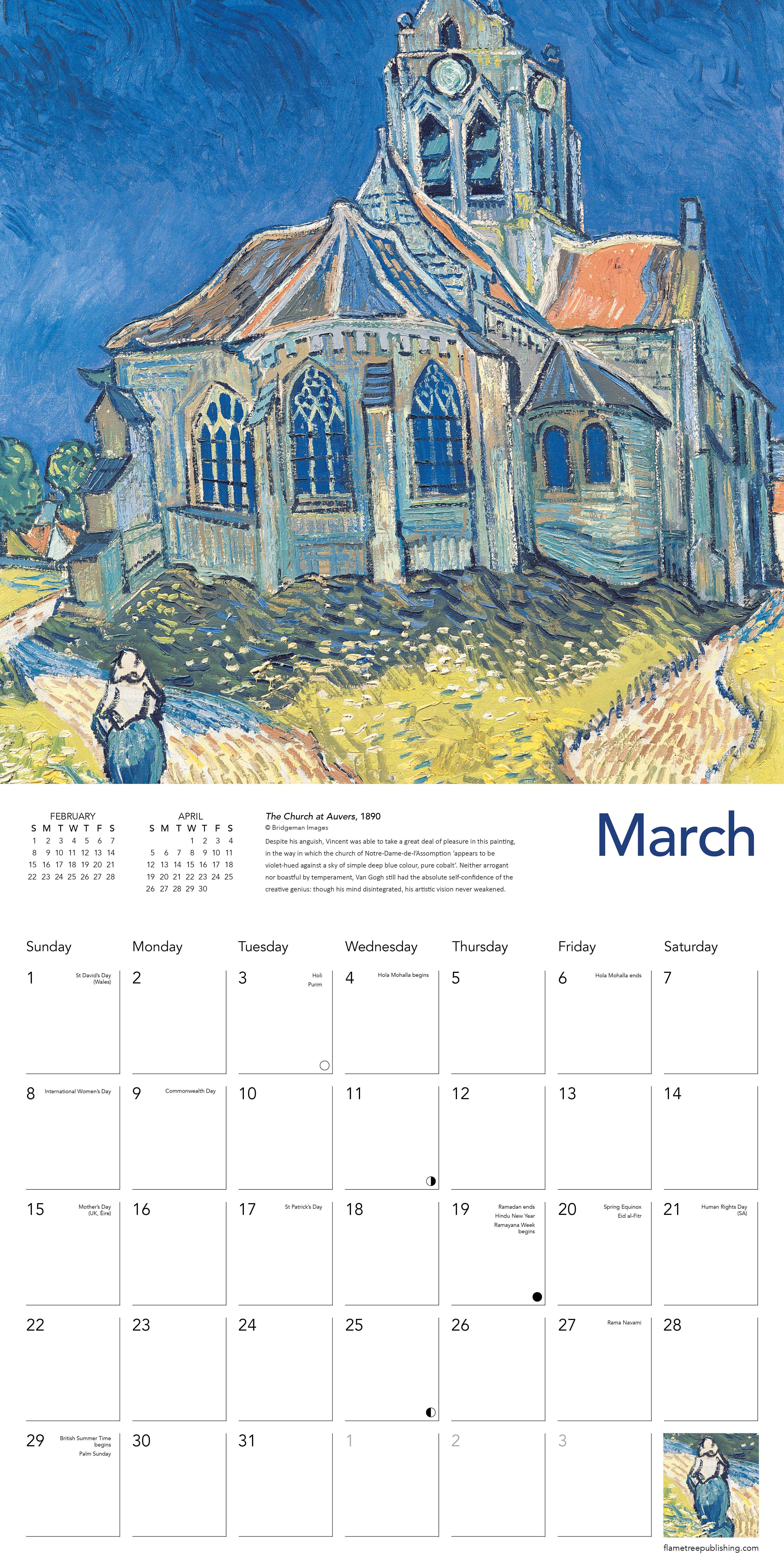 Kalender 2026 30x30 Van Gogh Landscapes