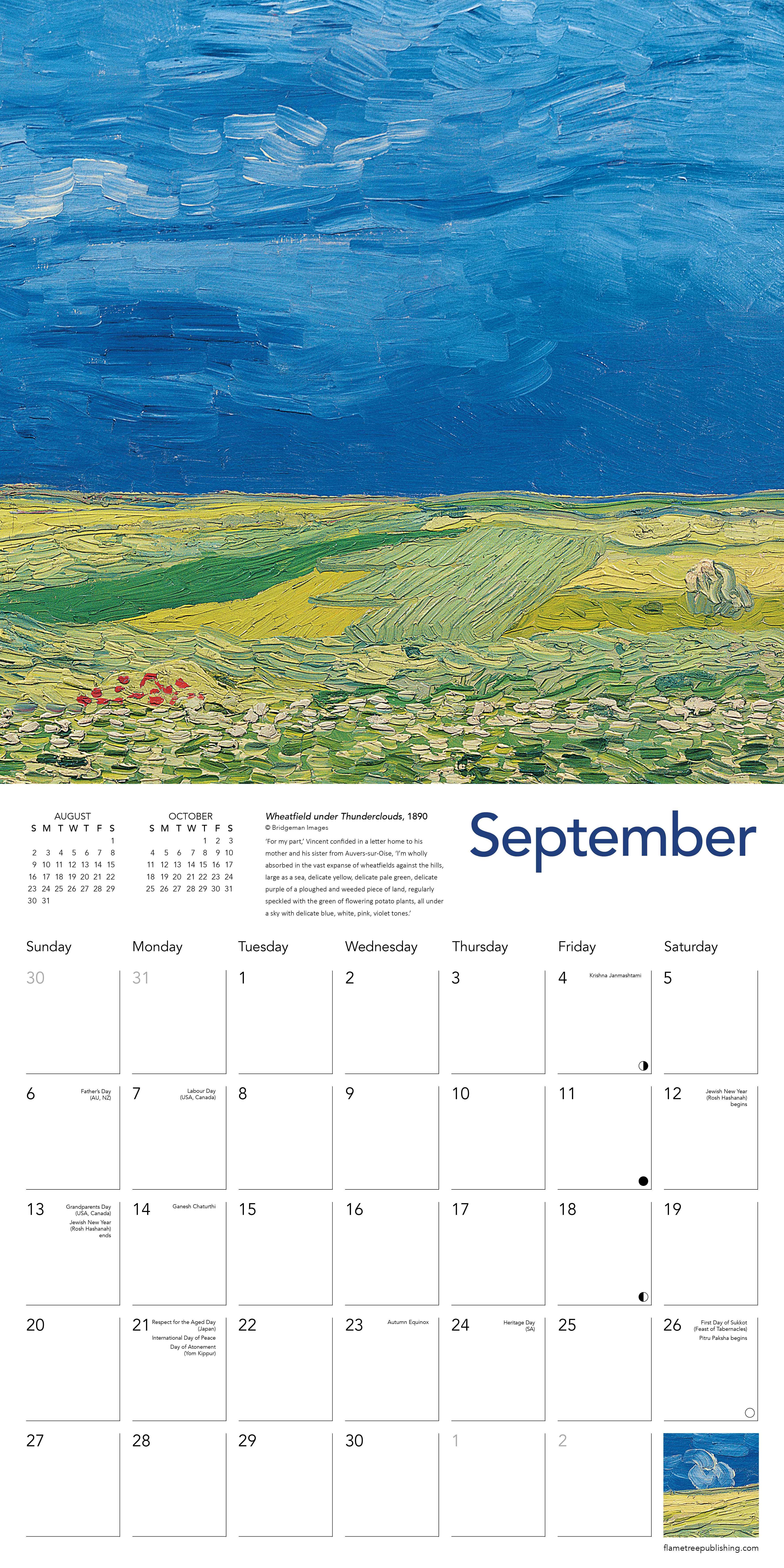 Kalender 2026 30x30 Van Gogh Landscapes
