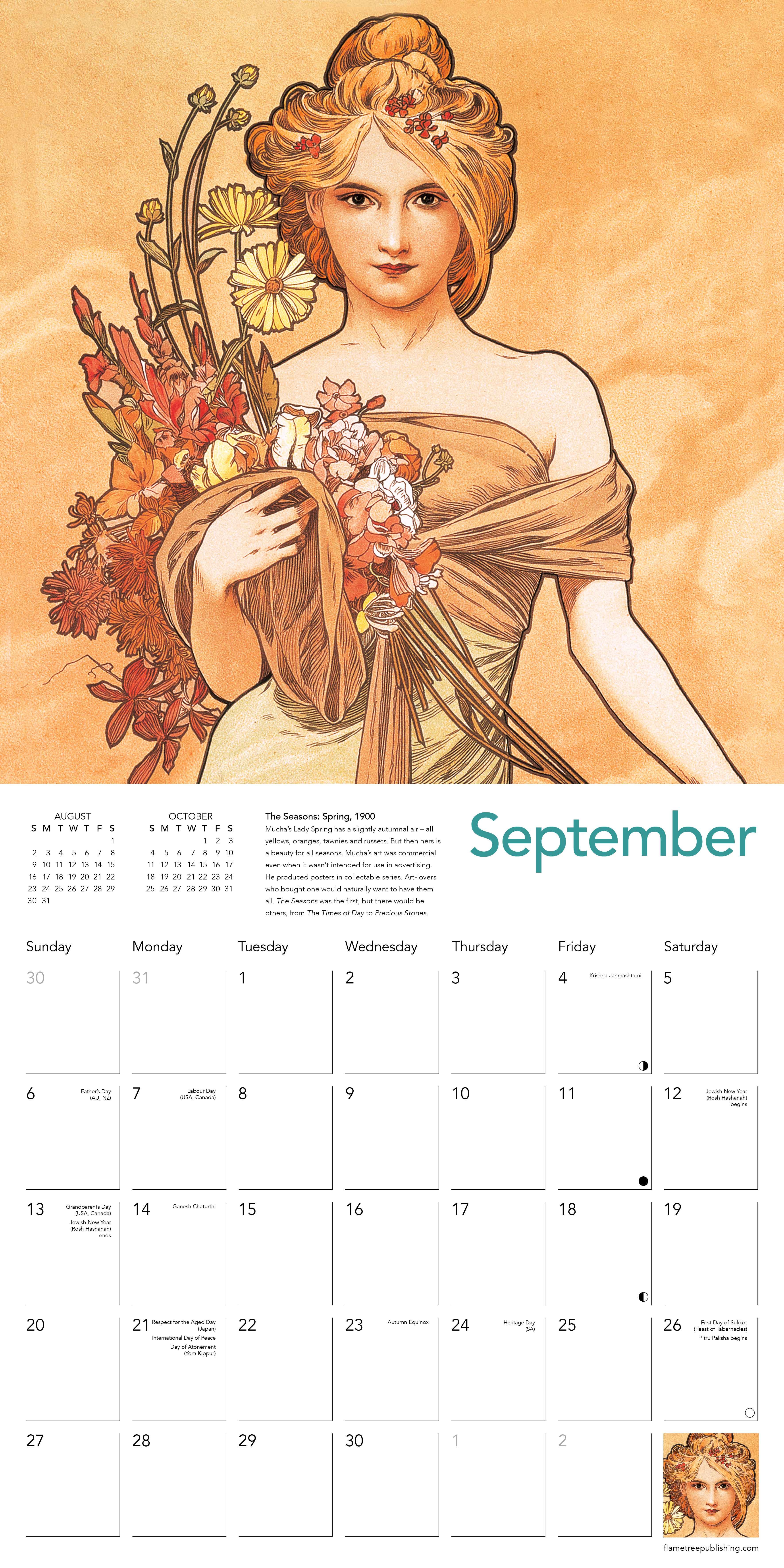 Kalender 2026 30x30 Alphonse Mucha