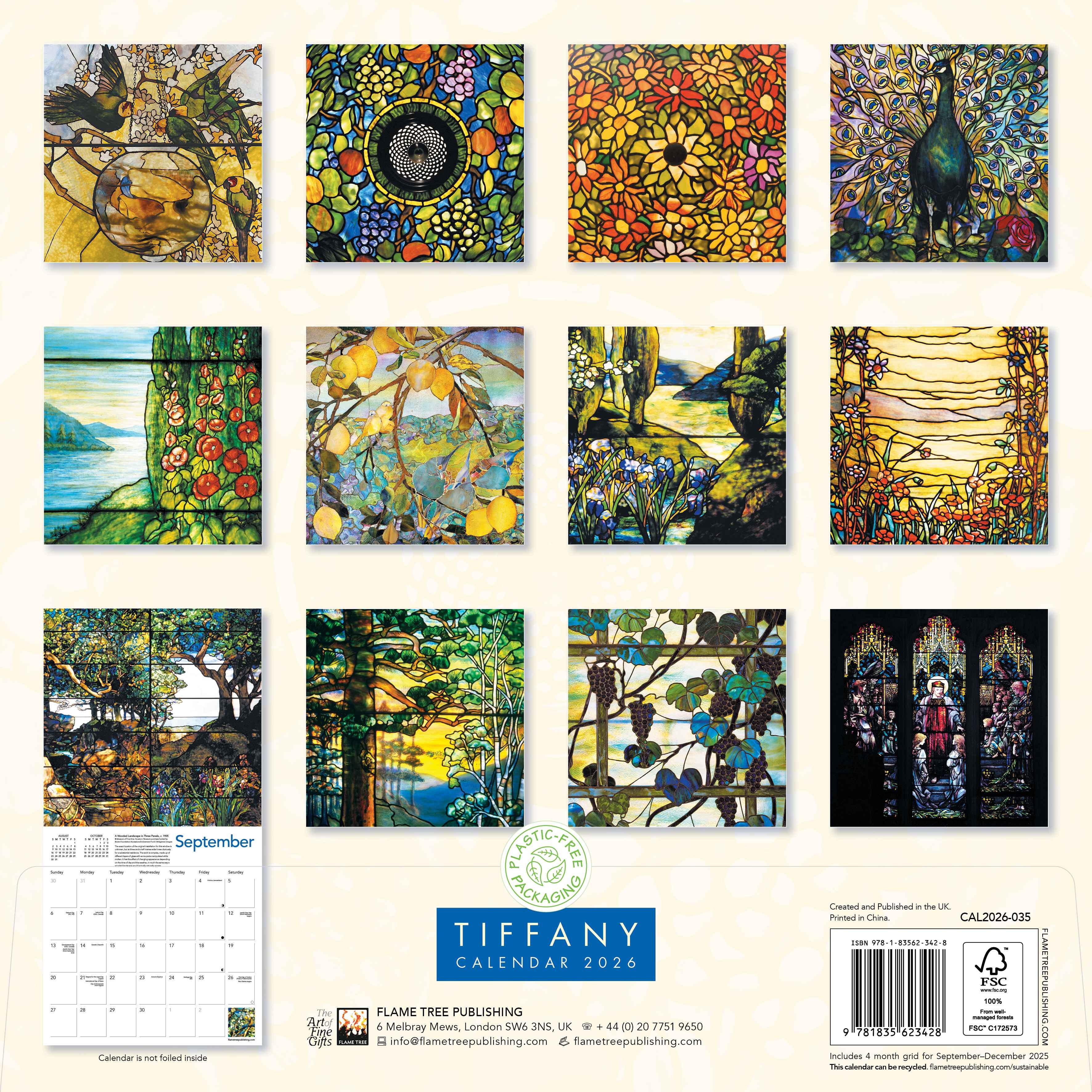 Kalender 2026 30x30 Tiffany