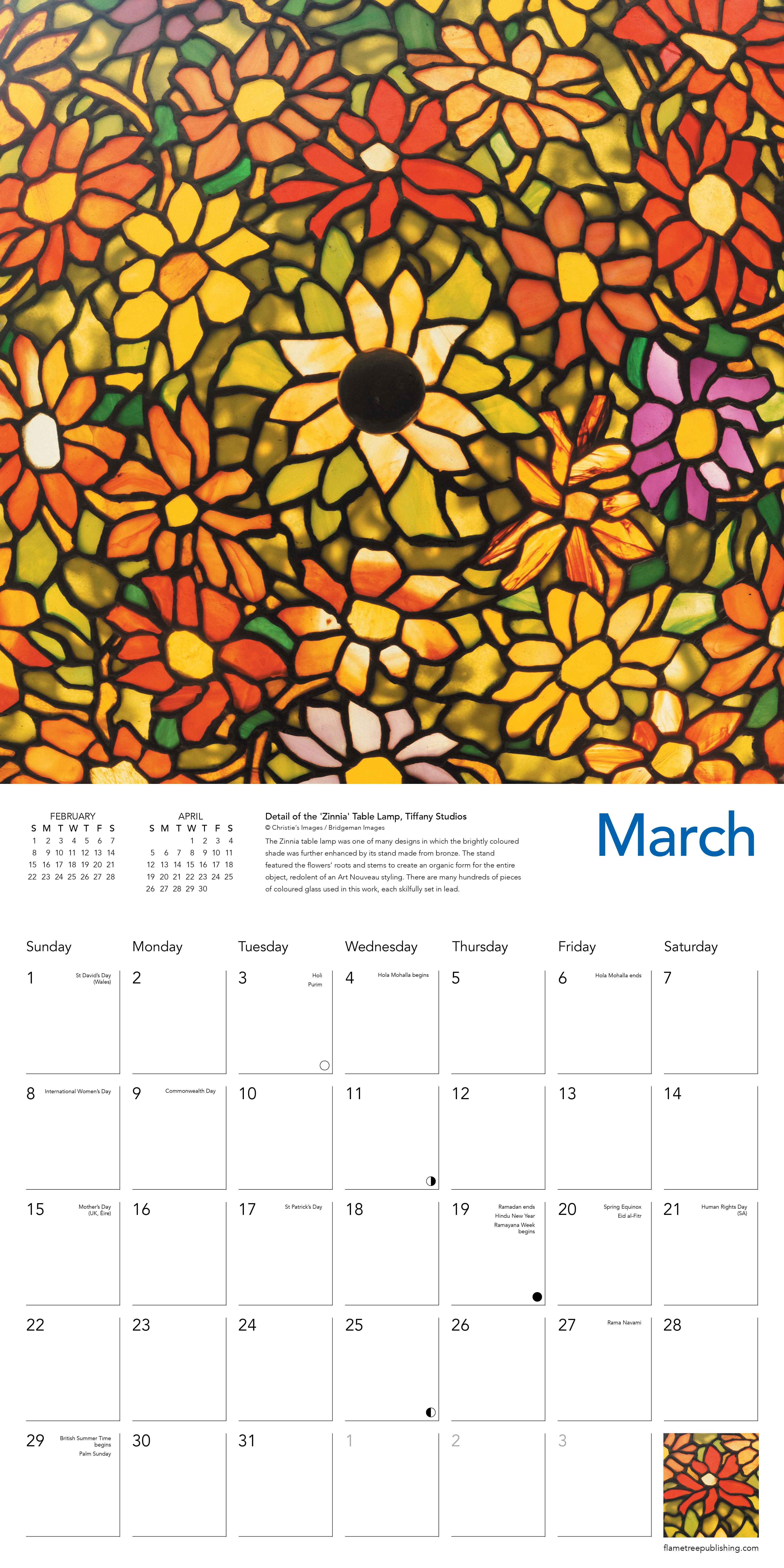 Kalender 2026 30x30 Tiffany