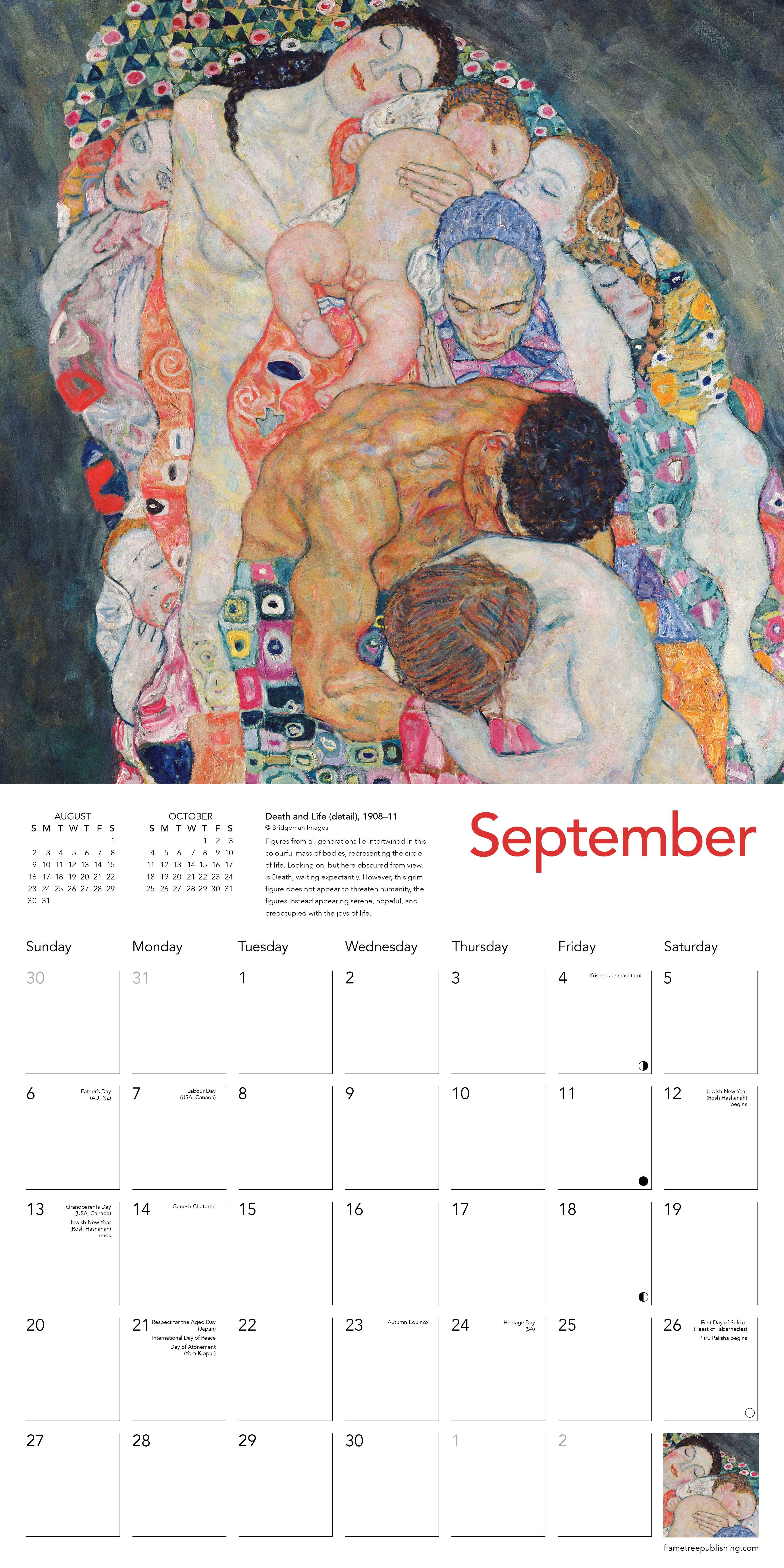 Kalender 2026 30x30 Gustav Klimt