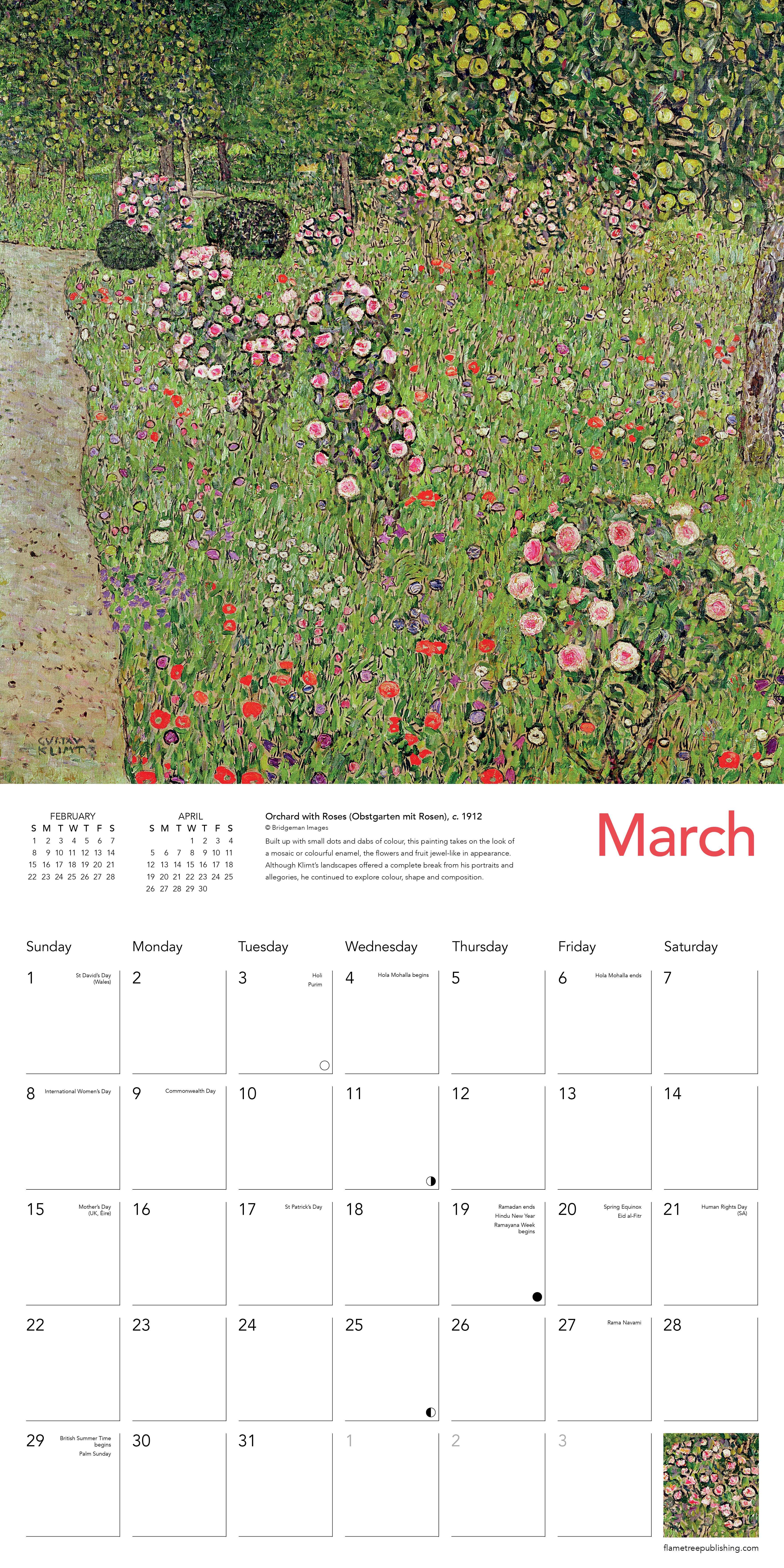 Kalender 2026 30x30 Klimt Landscapes