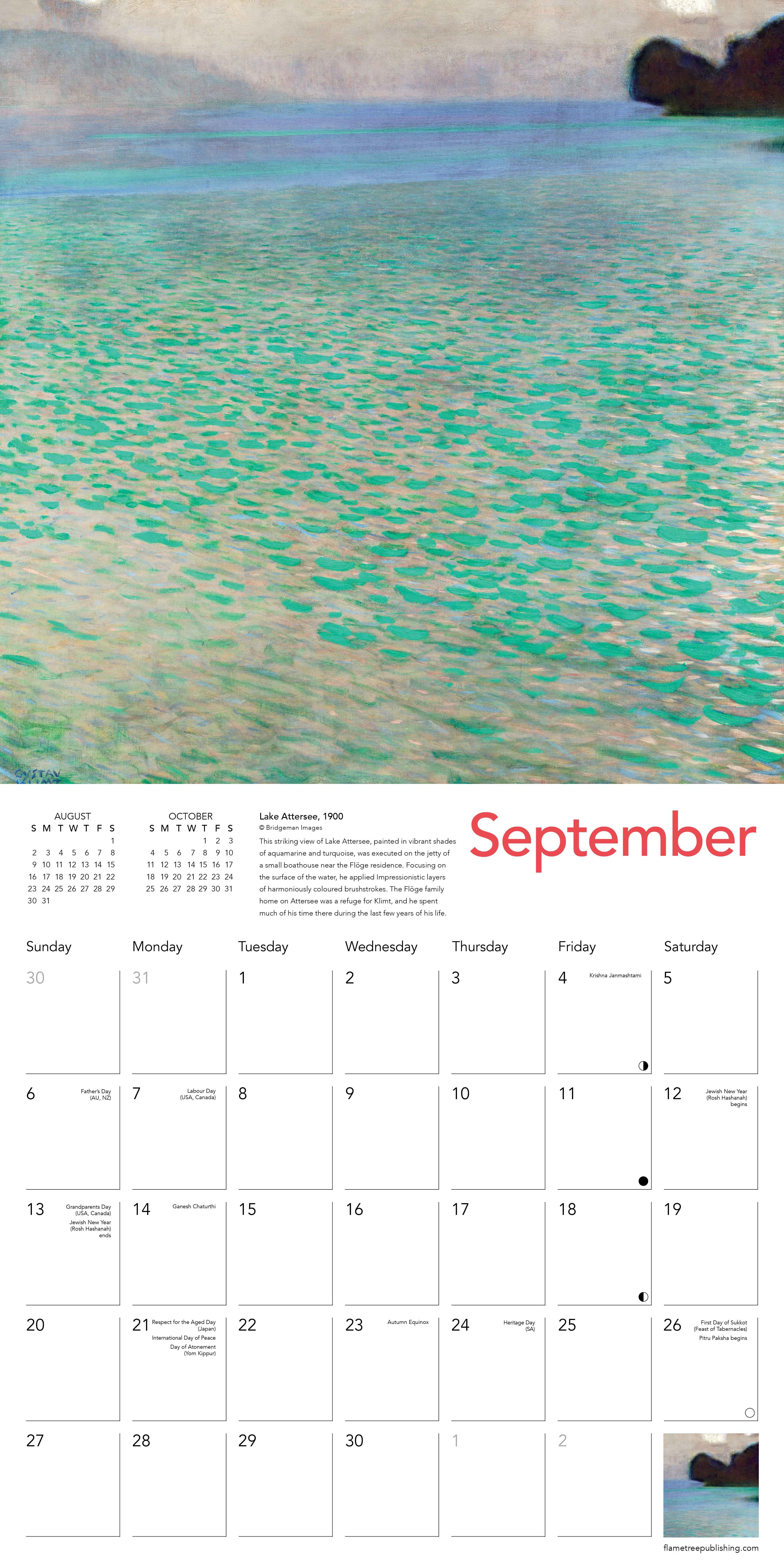Kalender 2026 30x30 Klimt Landscapes