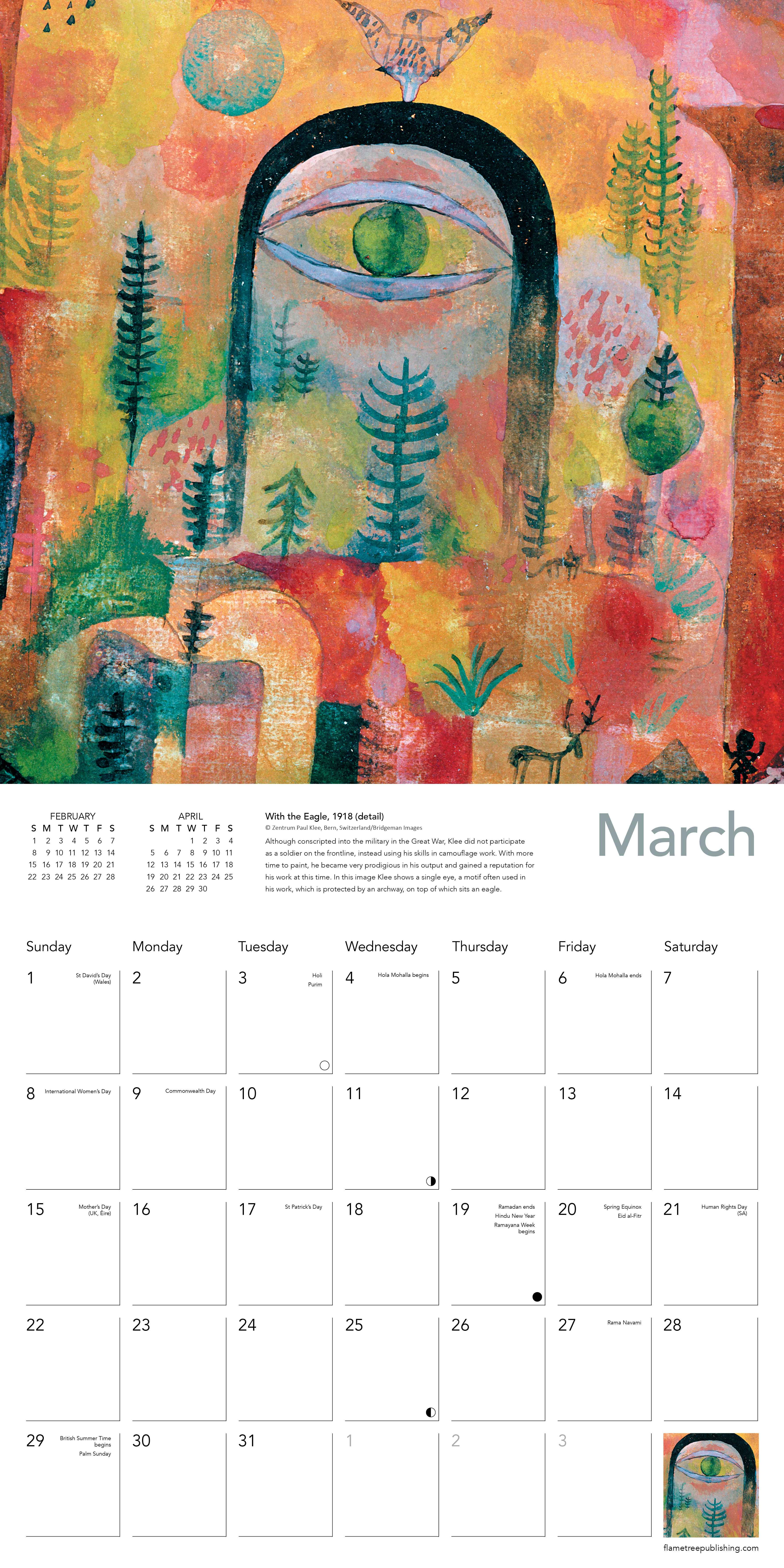 Kalender 2026 30x30 Paul Klee