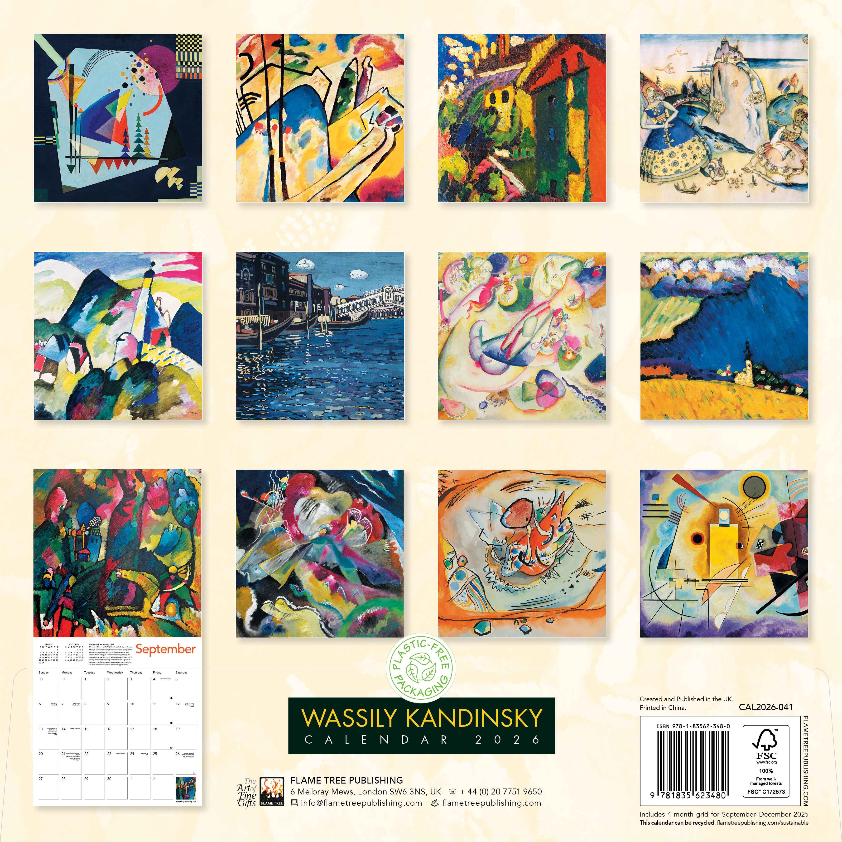 Kalender 2026 30x30 Wassily Kandinsky