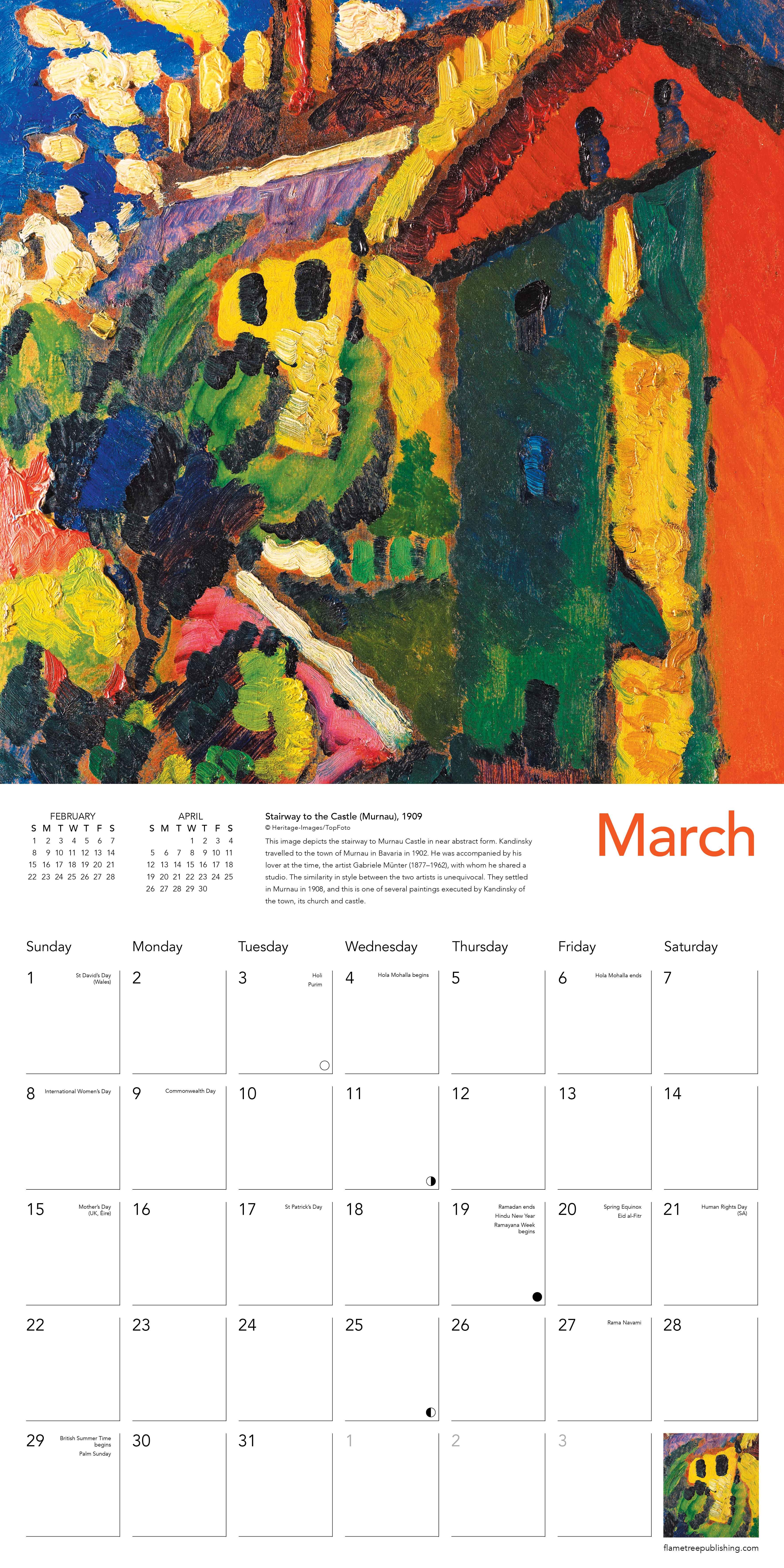 Kalender 2026 30x30 Wassily Kandinsky