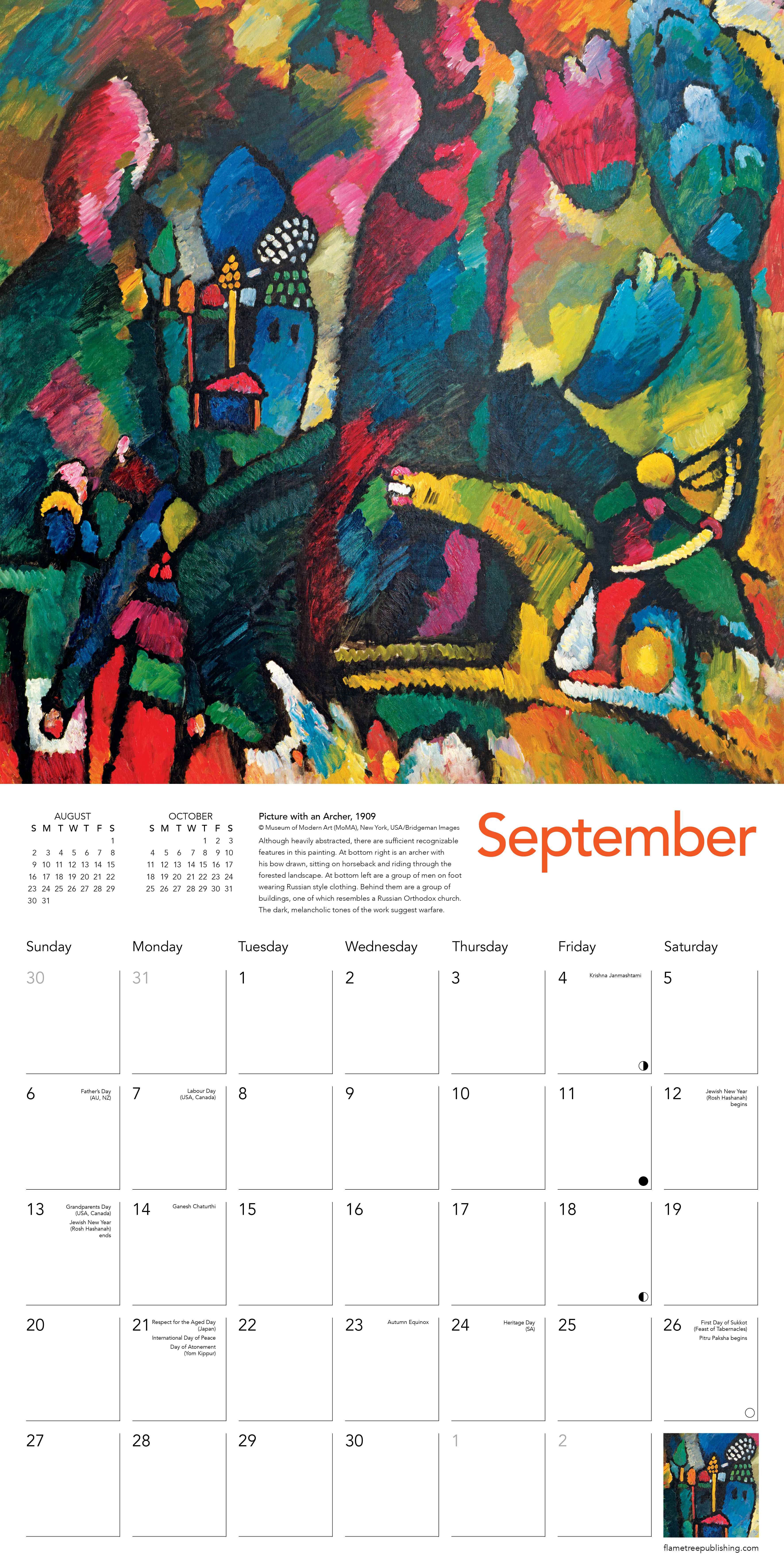Kalender 2026 30x30 Wassily Kandinsky