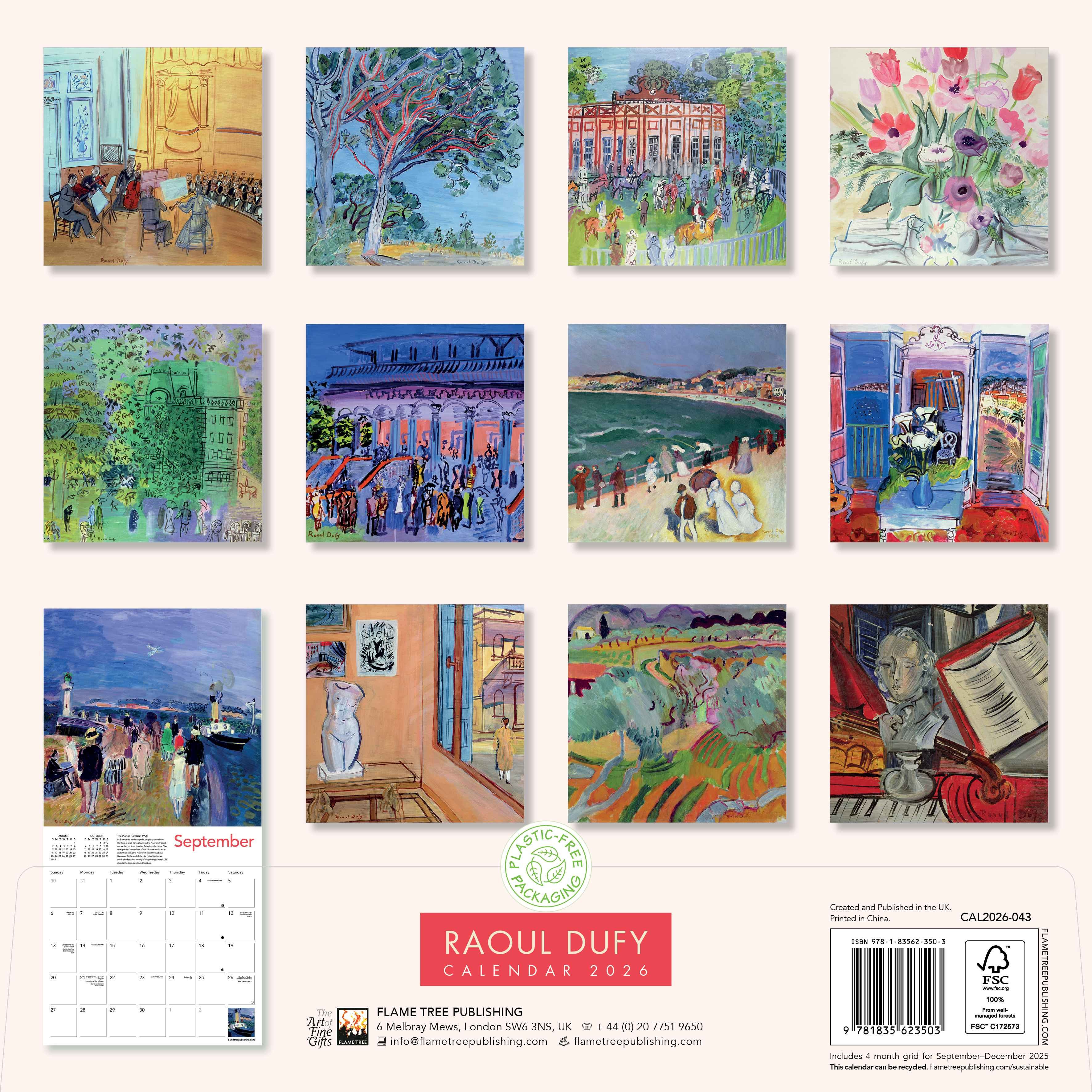 Kalender 2026 30x30 Raoul Dufy