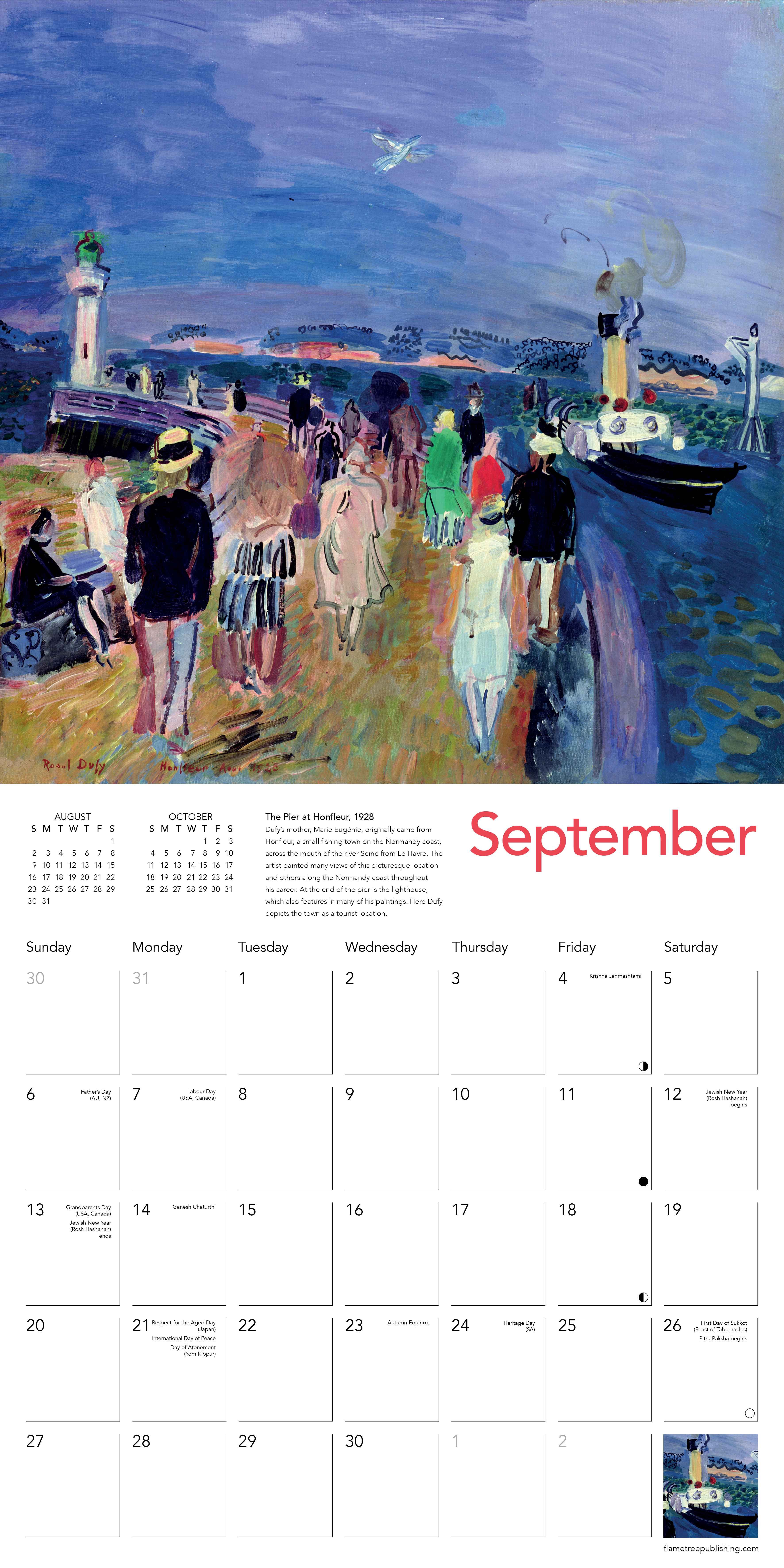 Kalender 2026 30x30 Raoul Dufy