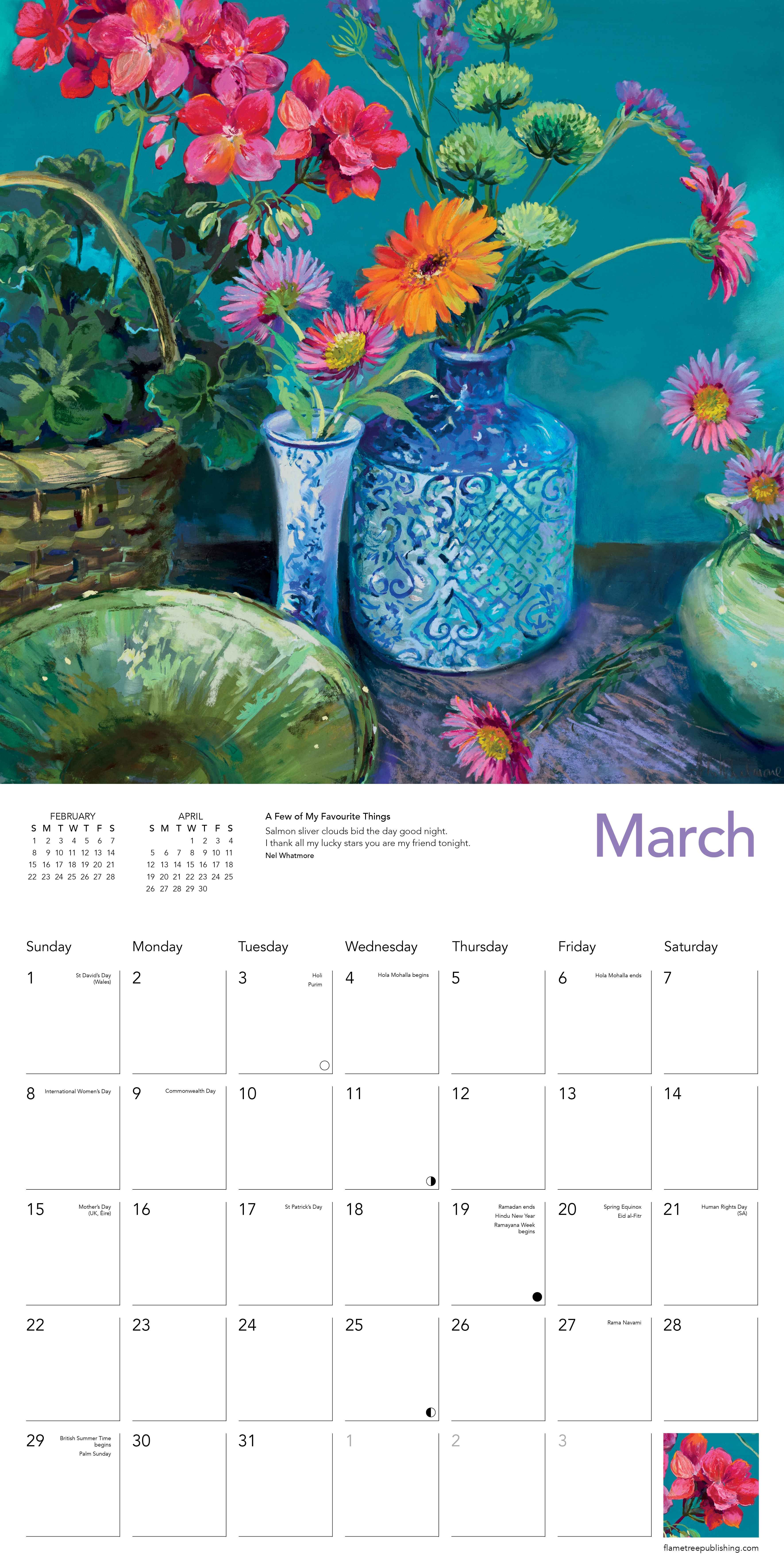 Kalender 2026 30x30 Blooms