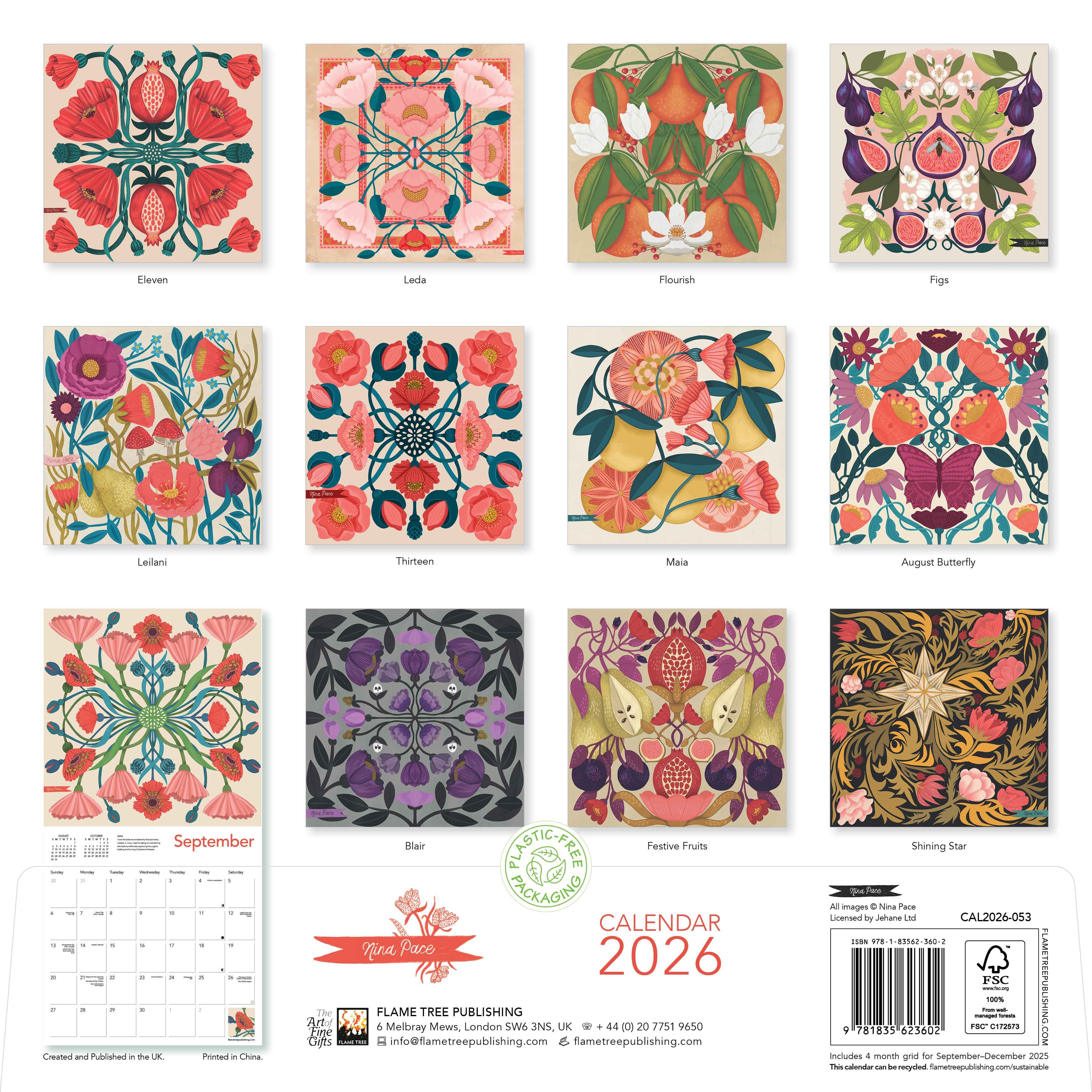 Kalender 2026 30x30 Nina Pace