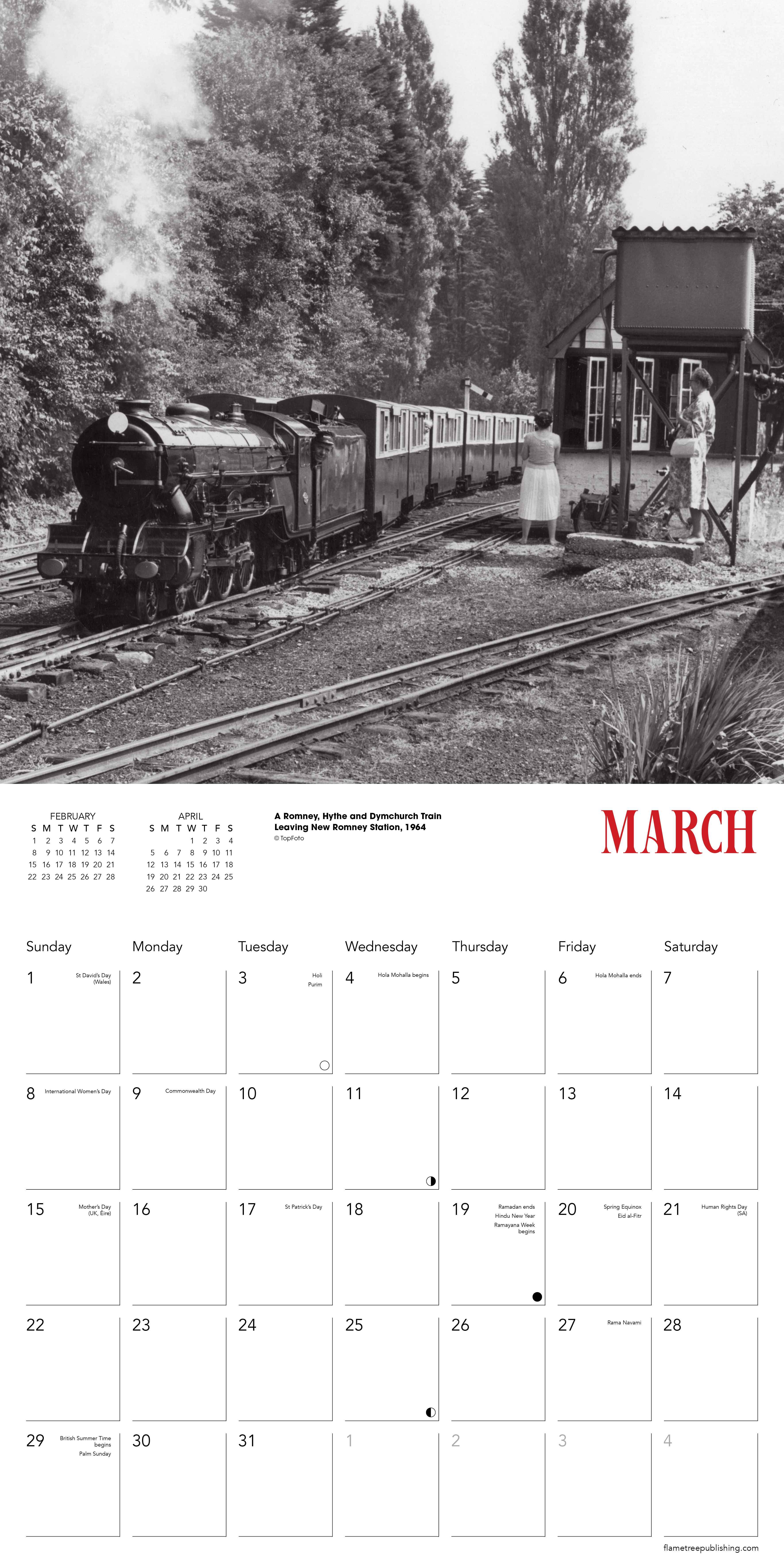 Kalender 2026 30x30 Steam Trains