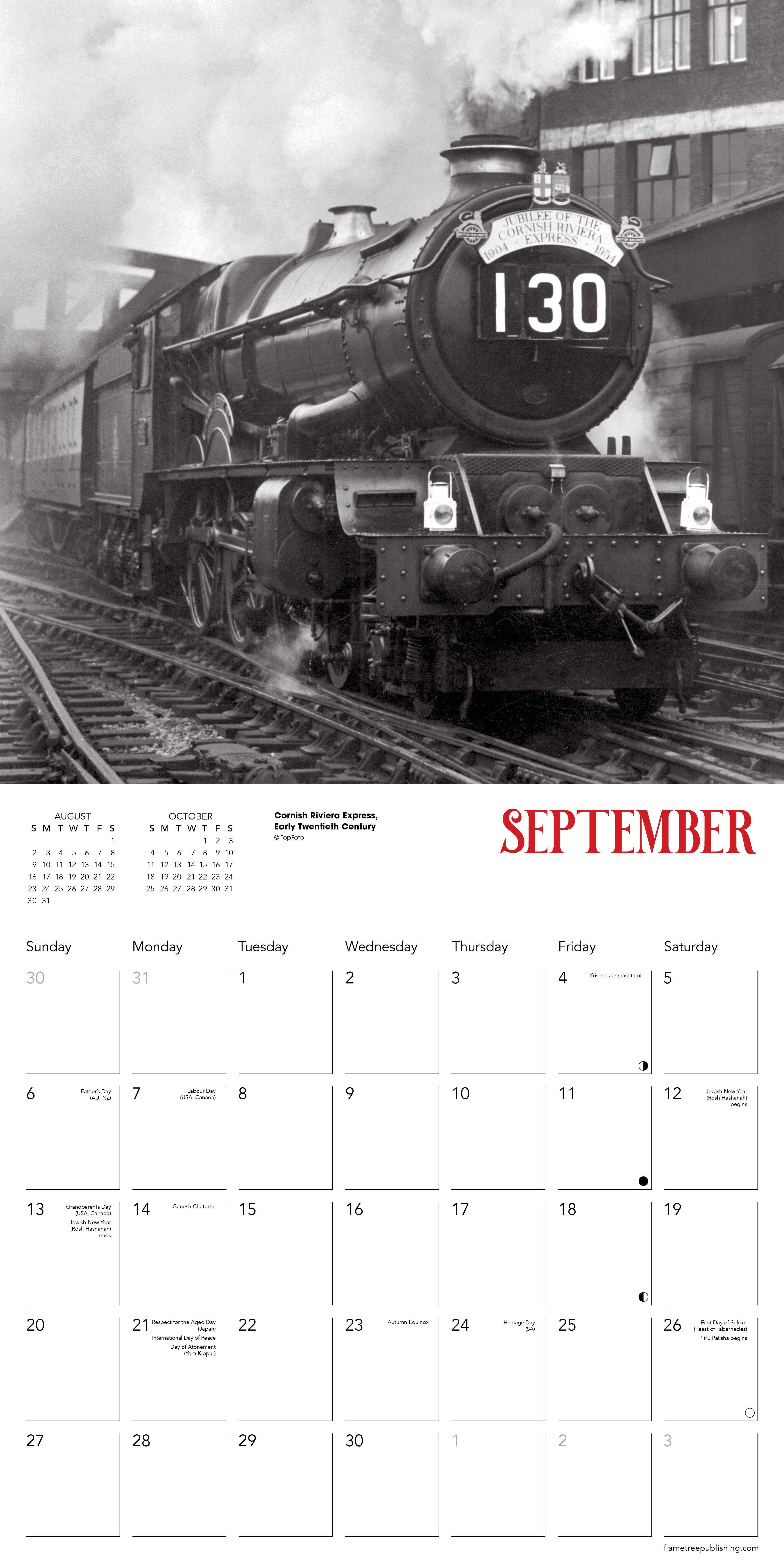 Kalender 2026 30x30 Steam Trains