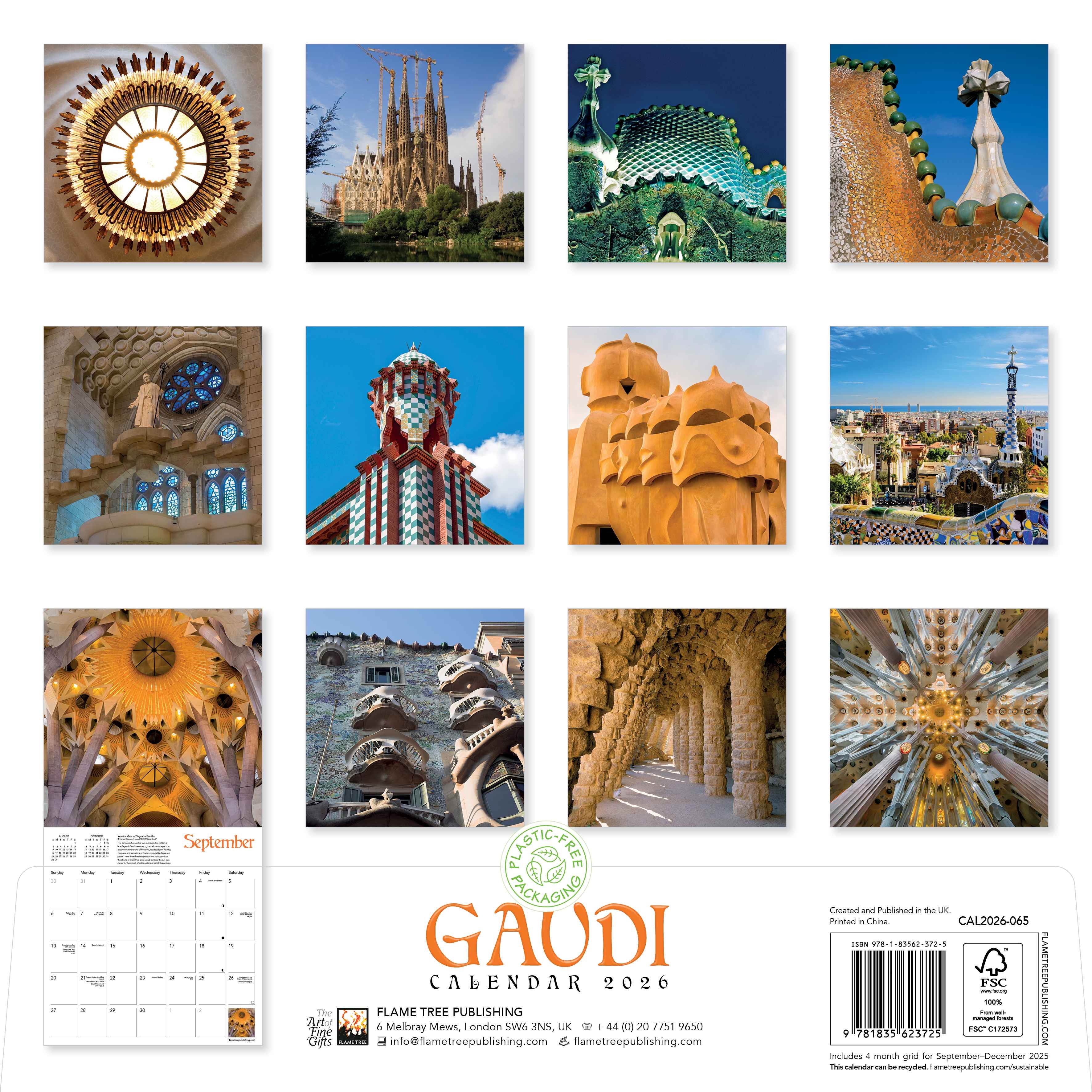 Kalender 2026 30x30 Gaudi